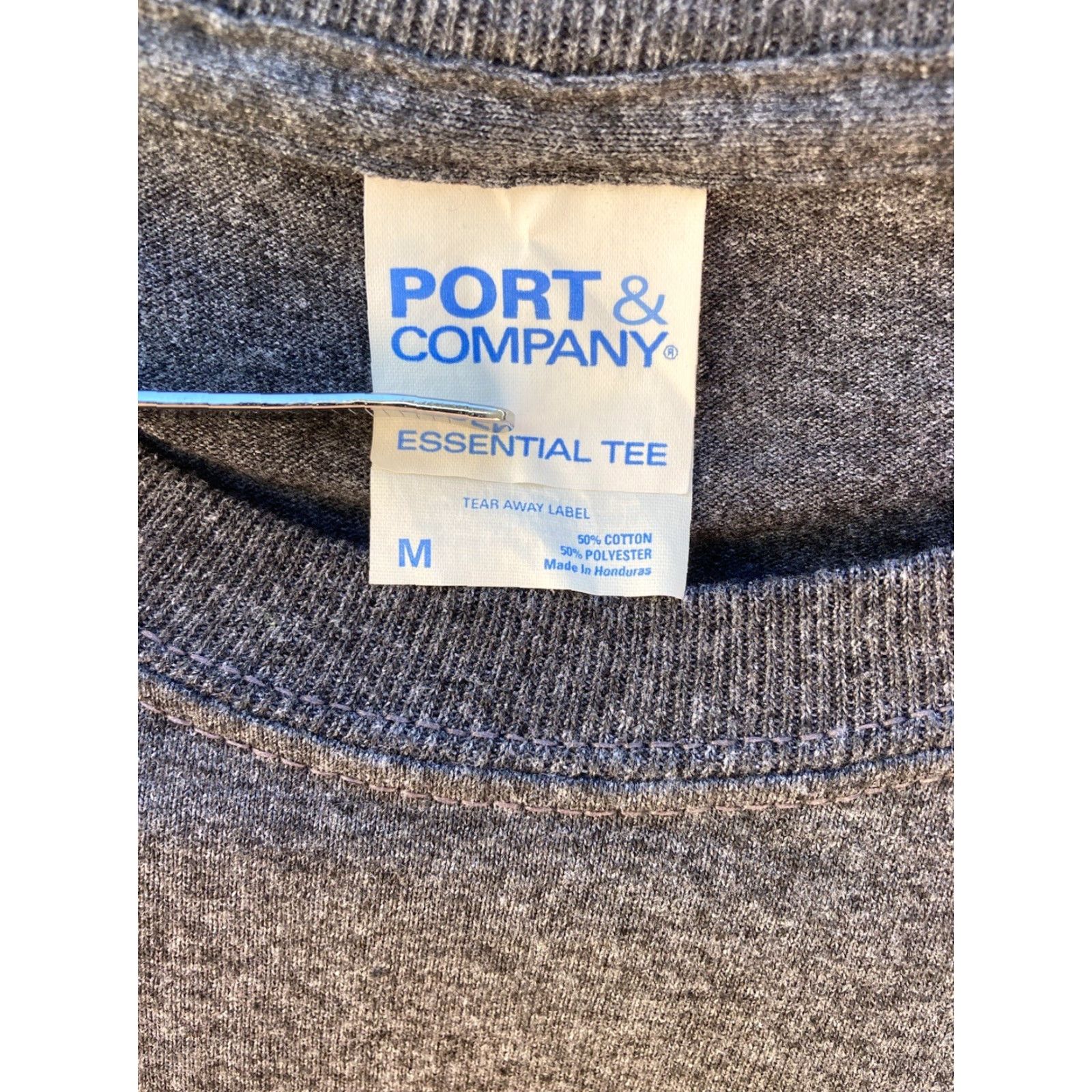 Port & Company FSU Football Logo T-Shirt Gray Men’s M Crew Cotton Blend NCAA ACC Port & Company Shirt Short Sleeve Embroidered Seminoles 80s 90s Sports Size US M / EU 48-50 / 2 - 2 Thumbnail