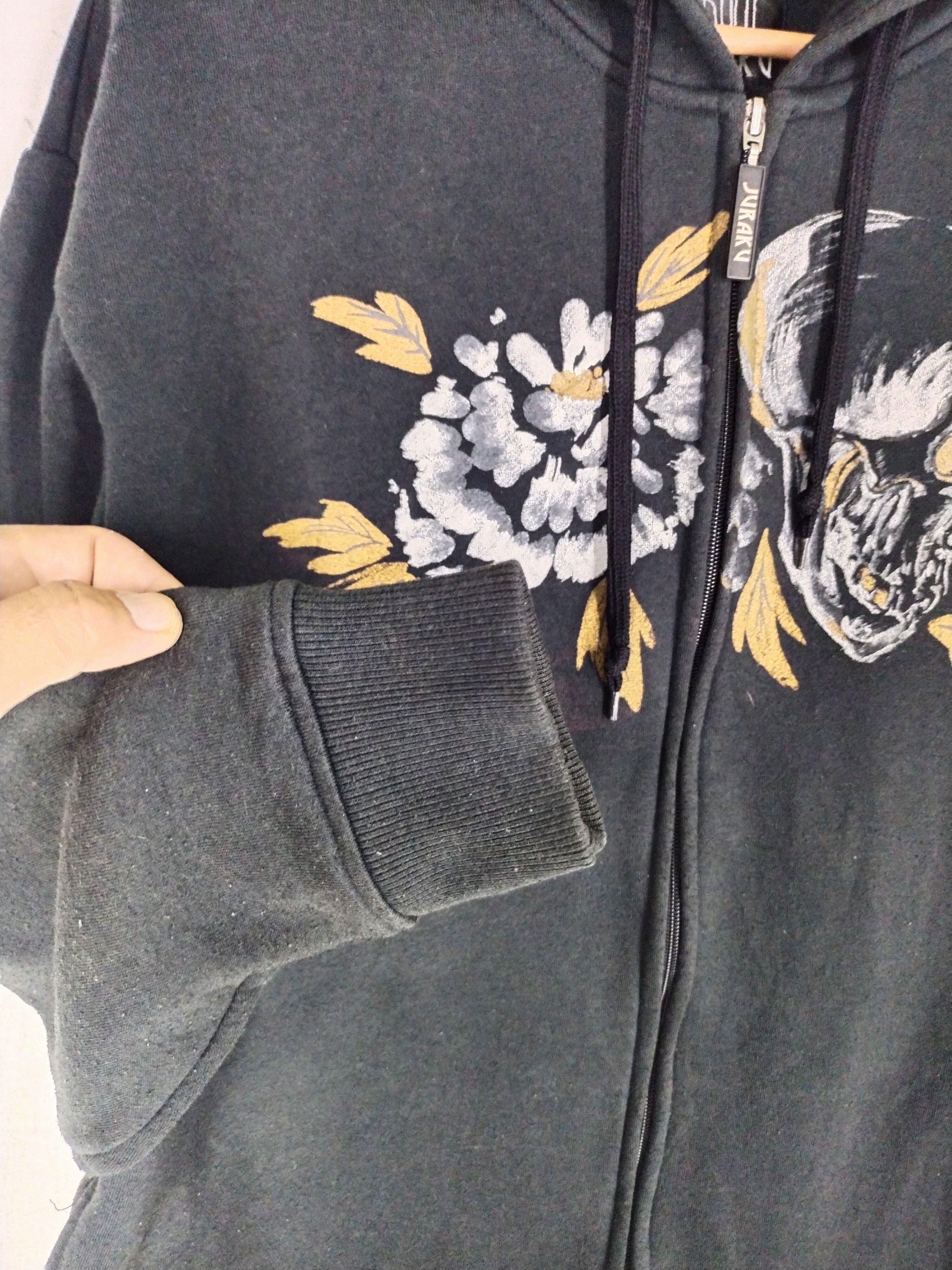 Karakuri Tamashii Vintage Skulls Sukajan Juraku Zipper Hoodie Size US L / EU 52-54 / 3 - 5 Thumbnail