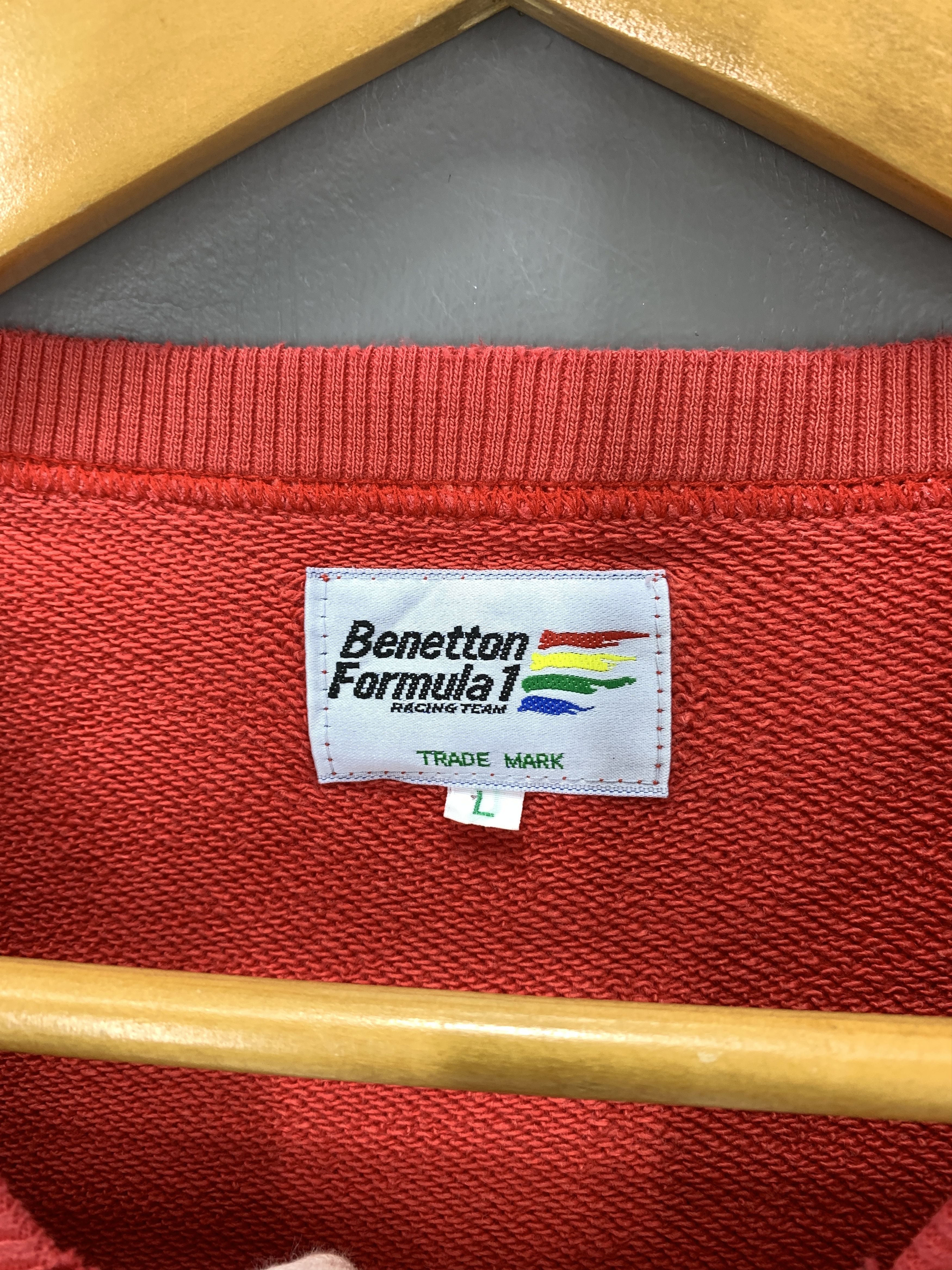 Benetton BENETTON FORMULA 1 RACING Sweatshirt #1915/10 Size US L / EU 52-54 / 3 - 7 Thumbnail