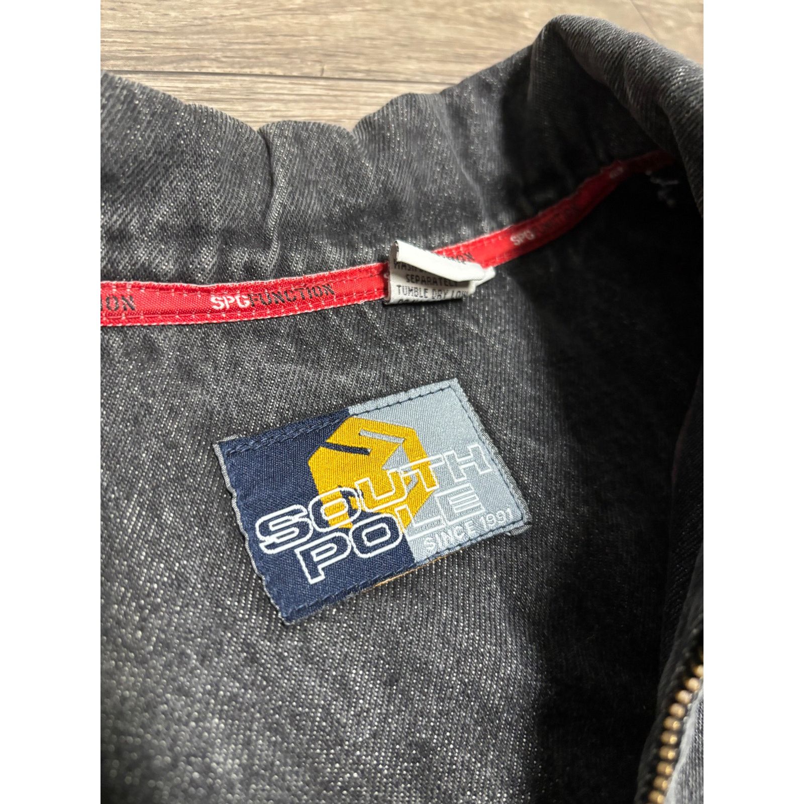 Southpole × Vintage Vintage Southpole Sleeveless Denim Black Jacket Sz 2XL 00s Size US XXL / EU 58 / 5 - 3 Thumbnail