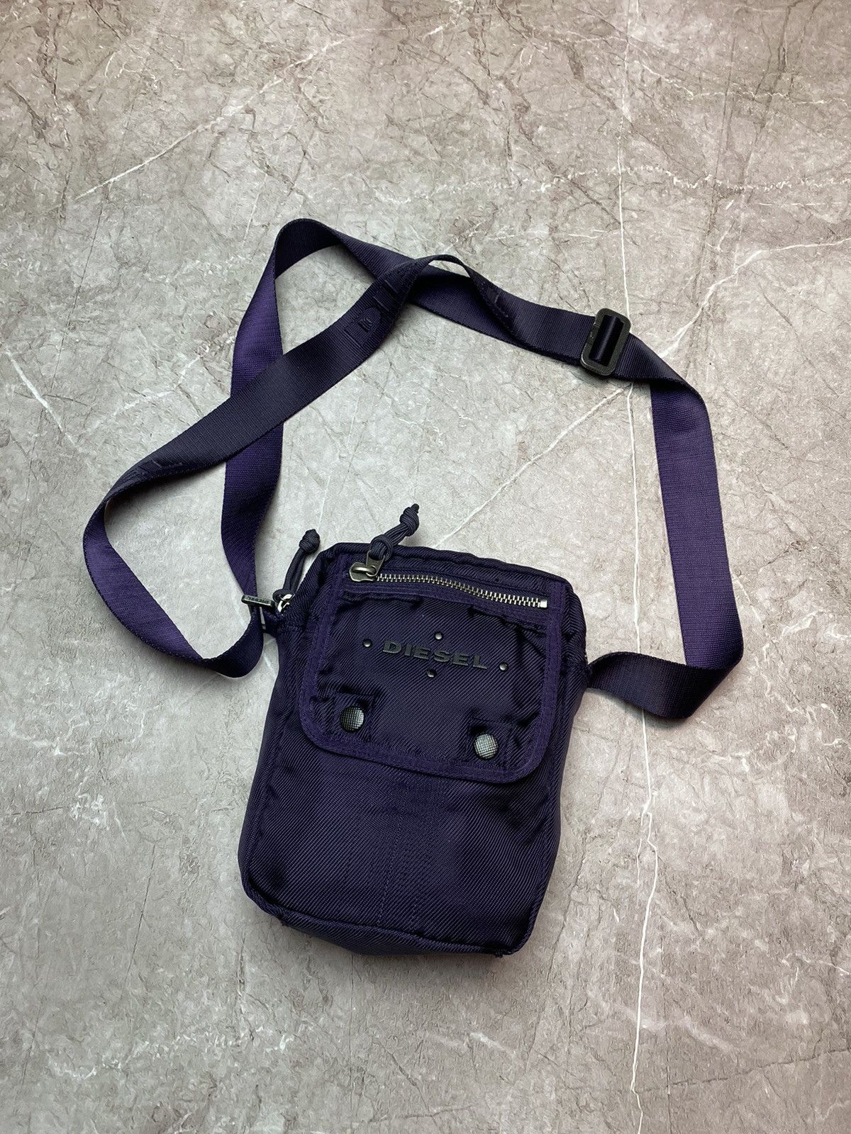 Diesel × Vintage Diesel Chocolate Purple Nylon Small Crossbody Cargo Bag Size ONE SIZE - 2 Thumbnail