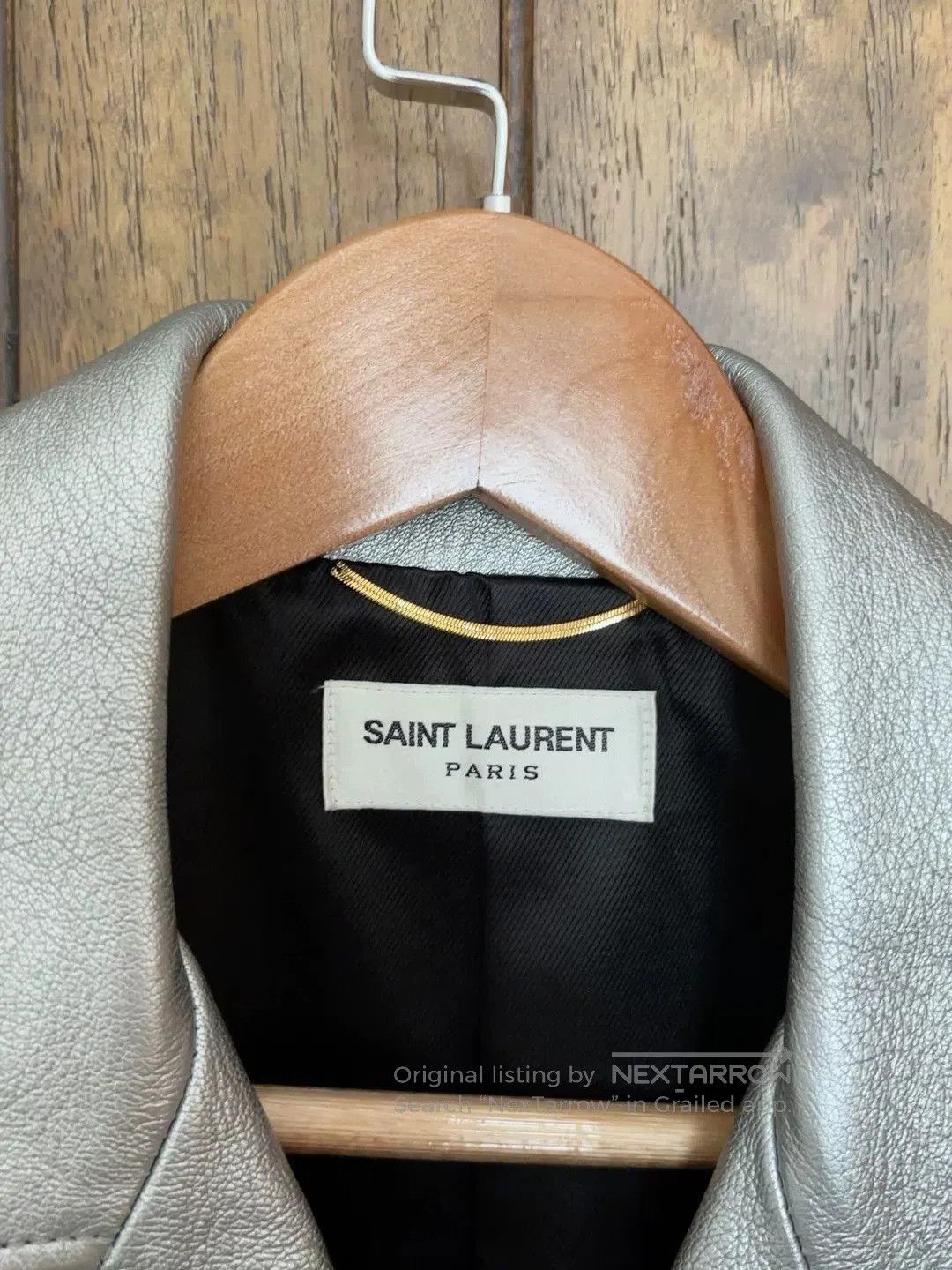 Saint Laurent Paris Saint Laurent Silver Leather Biker Vest. Size S / US 4 / IT 40 - 3 Thumbnail