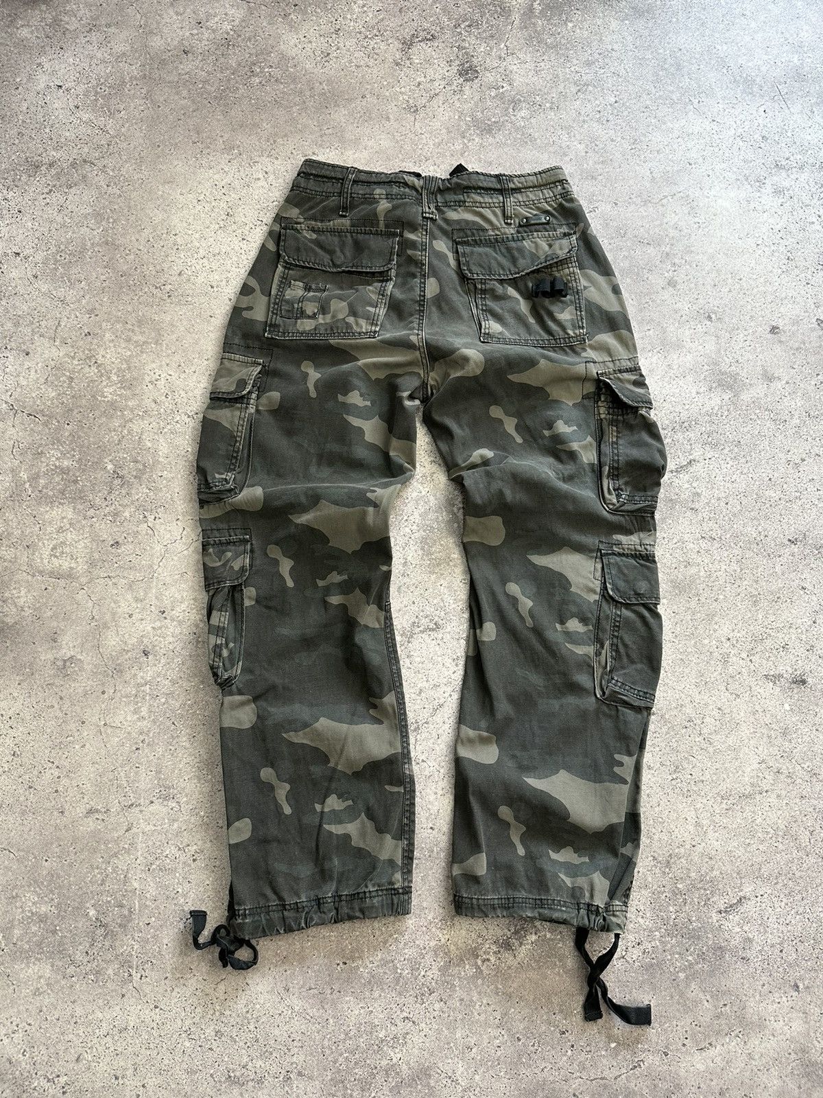 Brandit × Japanese Brand × Vintage Vintage Brandit Camo Rave Bondage Pants Belted Y2K Archival Size US 33 - 9 Thumbnail