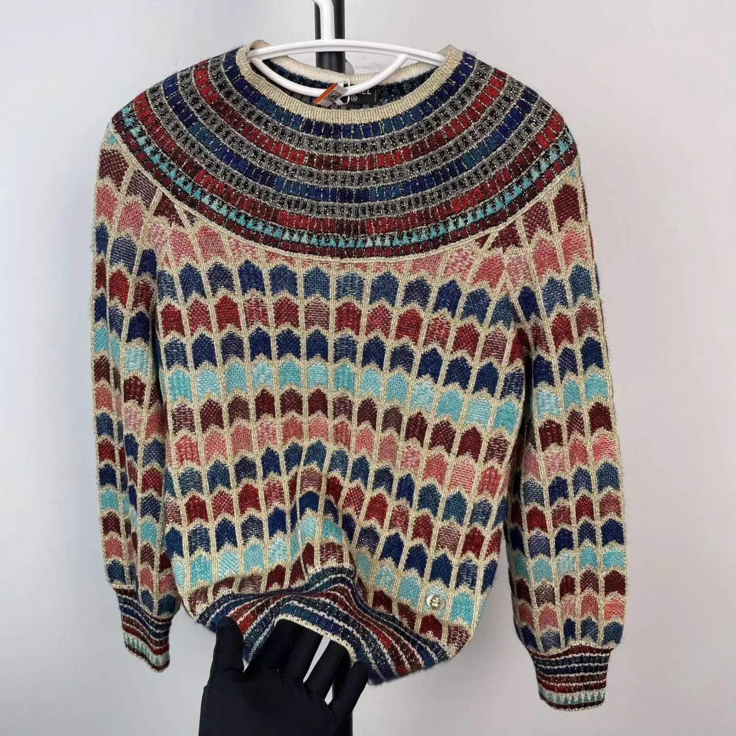 Chanel Chanel colorblocked geo jacquard knitwear 34 Size XS / US 0-2 / IT 36-38 - 4 Thumbnail