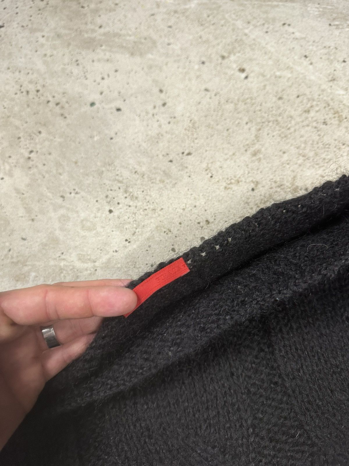 Prada Wool & Mohair Black Cable Knit Sweater Jumper