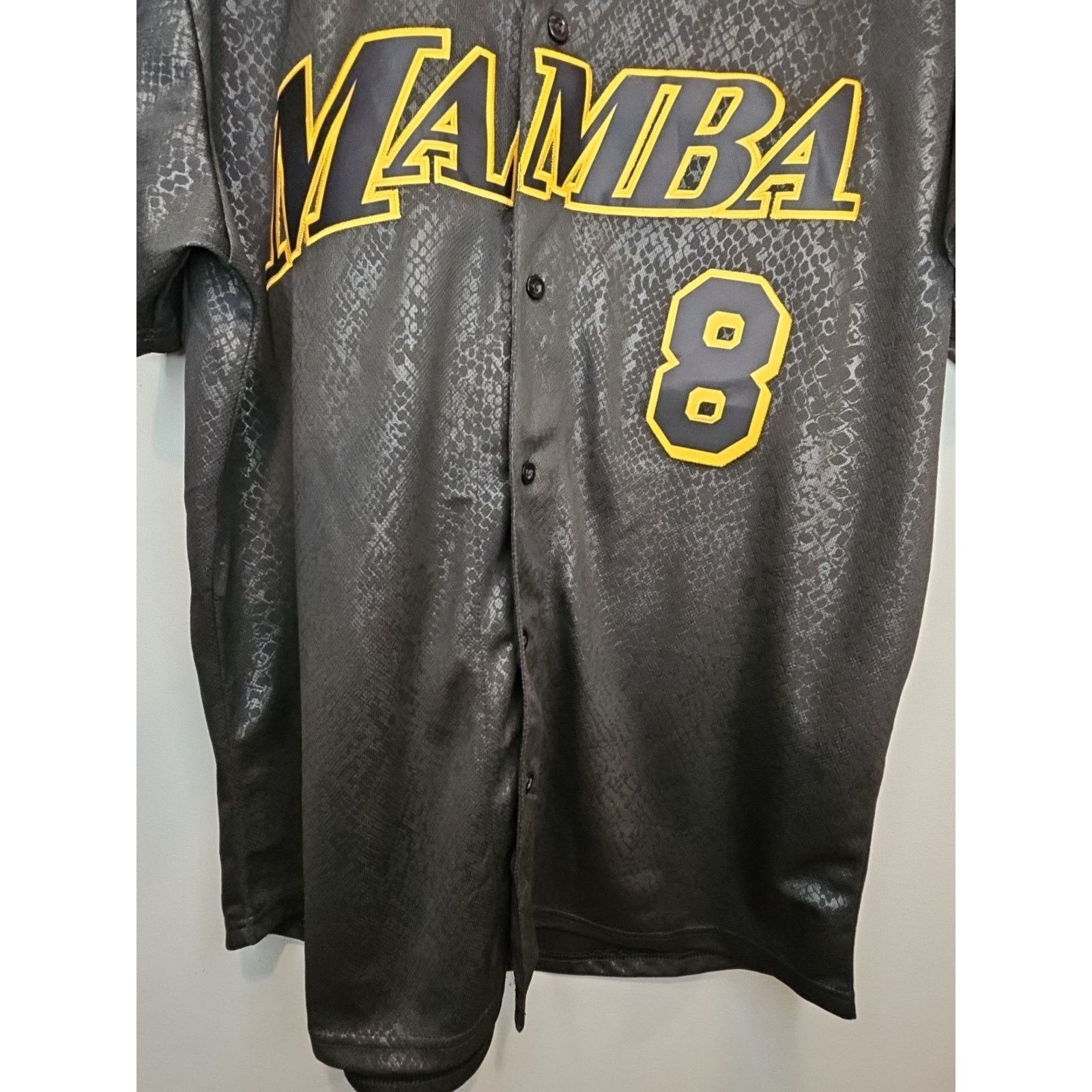 Other Kobe Bryant Black Mamba Baseball Jersey Men’s XL Lakers SGA Size US XL / EU 56 / 4 - 4 Thumbnail