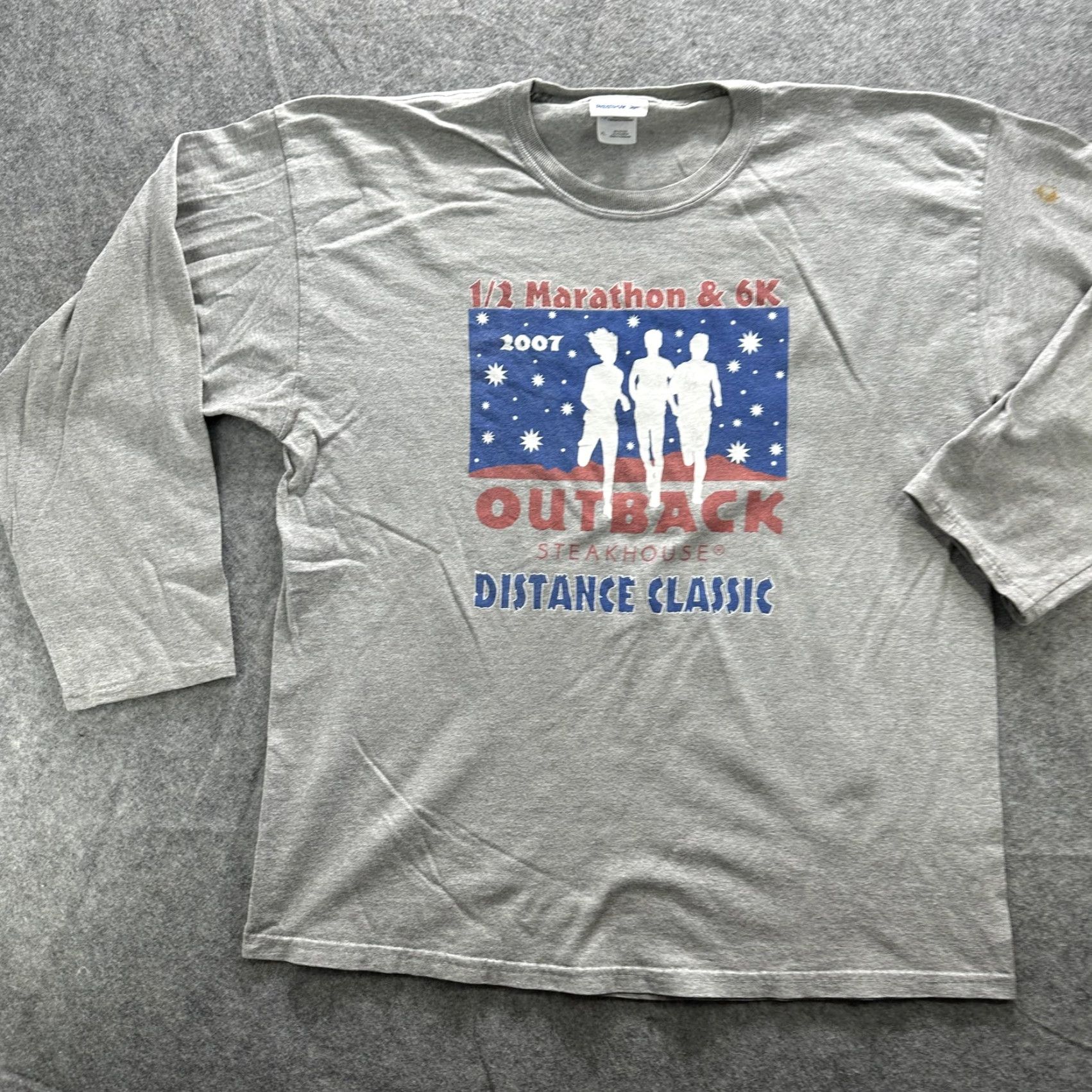 Reebok Reebok Shirt Mens XL Gray Outback Distance Classic 2007 Marathon 6K Running Size US XL / EU 56 / 4 - 3 Thumbnail
