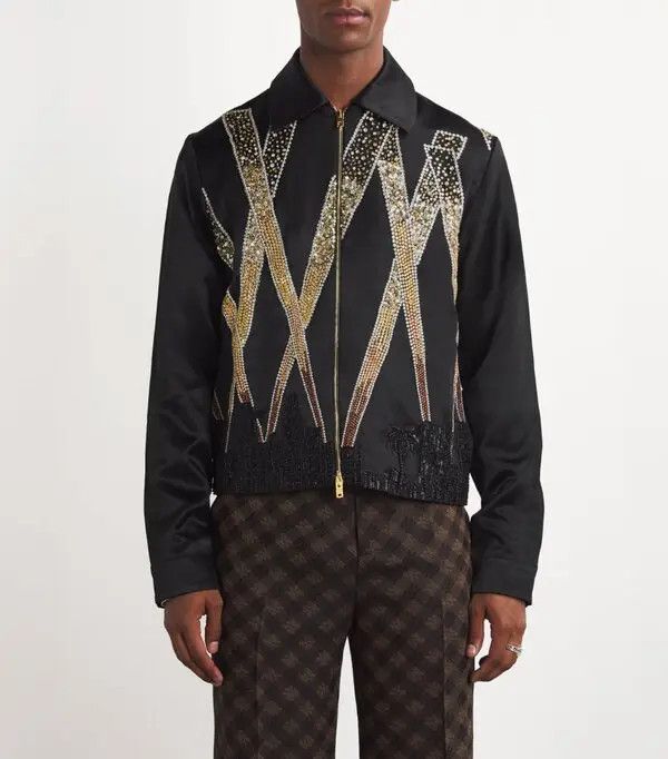 Amiri o1s1wg111125 Crystal Blouson Jacket in Multicolor Size US XL / EU 56 / 4 - 5 Thumbnail