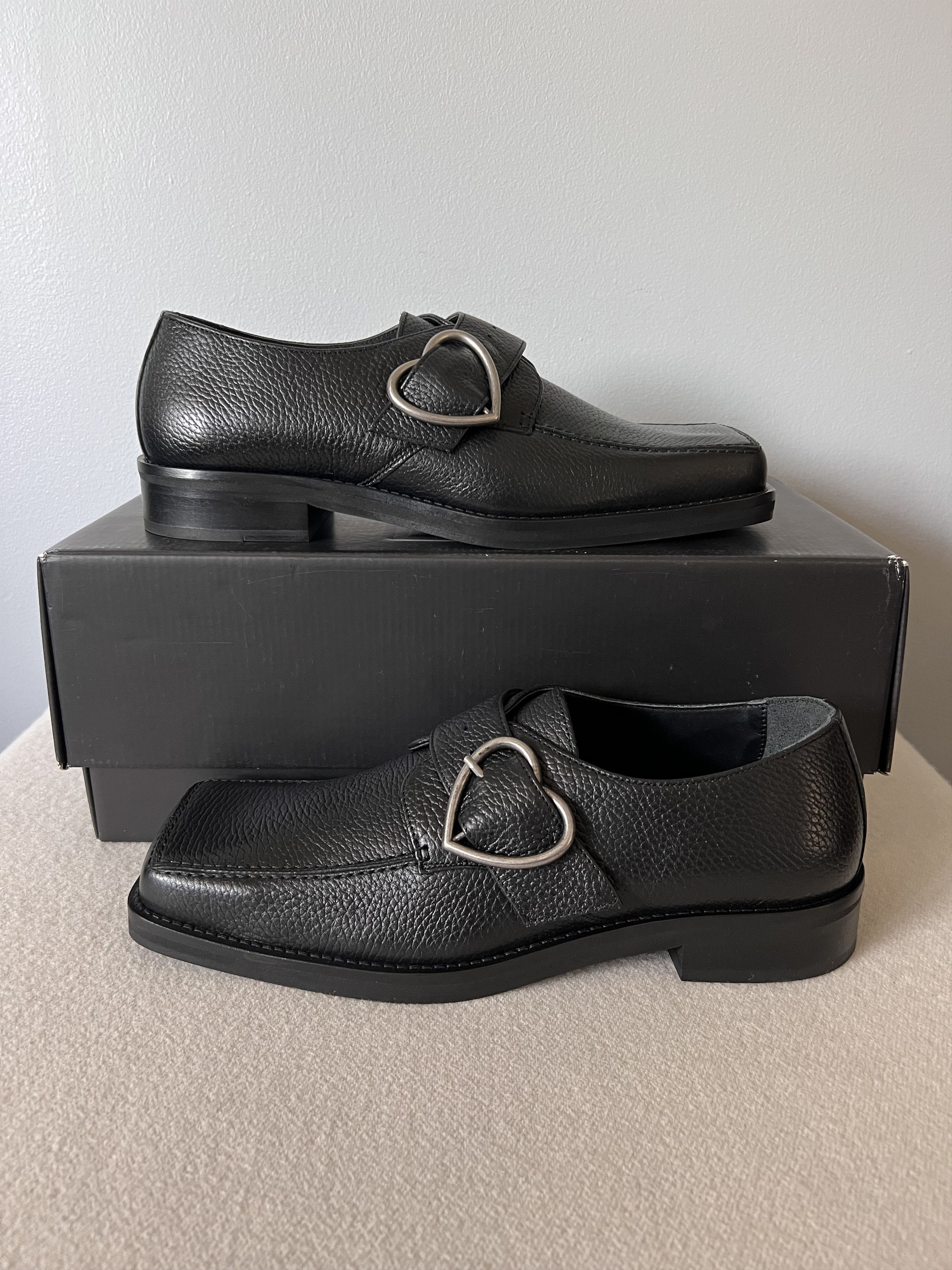 Martine Rose Martine Rose Square Toe Buckle Loafer in Black Leather Size US 10 / EU 43 - 2 Thumbnail
