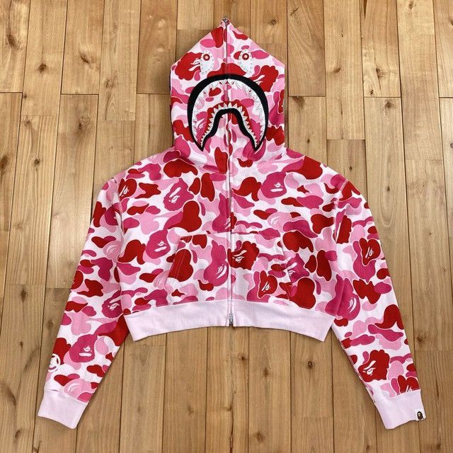 Bape BAPE ABC Camo Pink Crystal Stone Shark Full Zip Hoodie APE Size S / US 4 / IT 40 - 2 Thumbnail