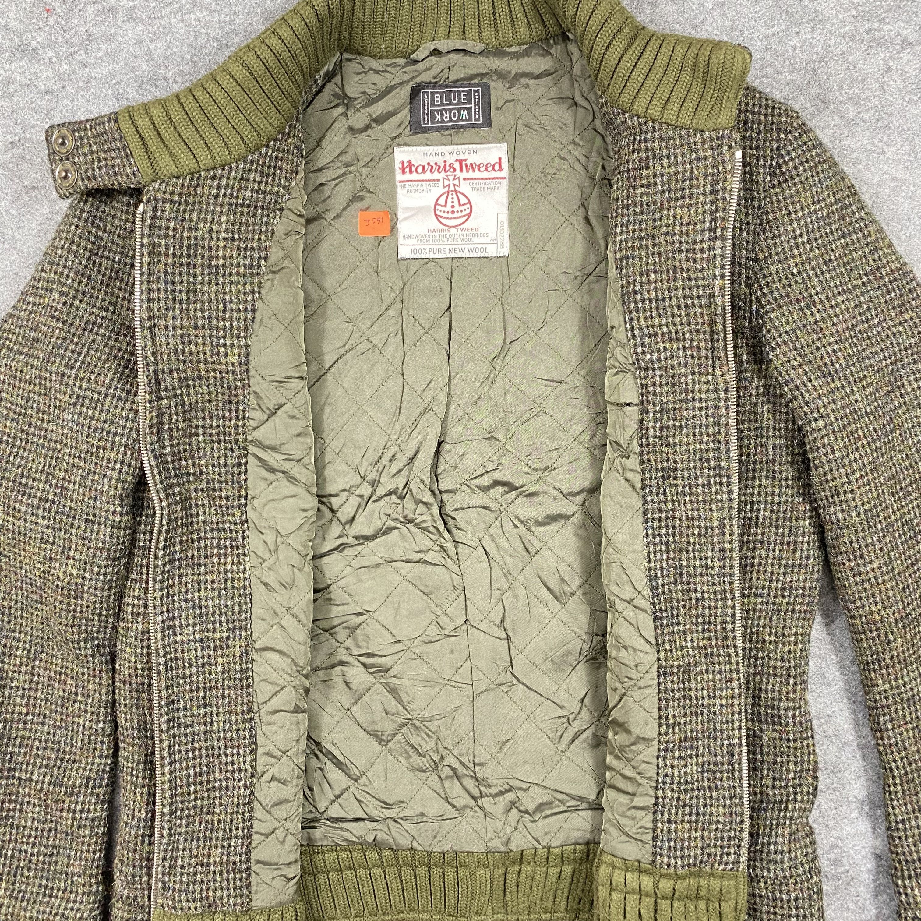 Harris Tweed BLUE WORK TOMORROWLAND Harris Tweed Wool Bomber Jacket-J551 Size US M / EU 48-50 / 2 - 3 Thumbnail
