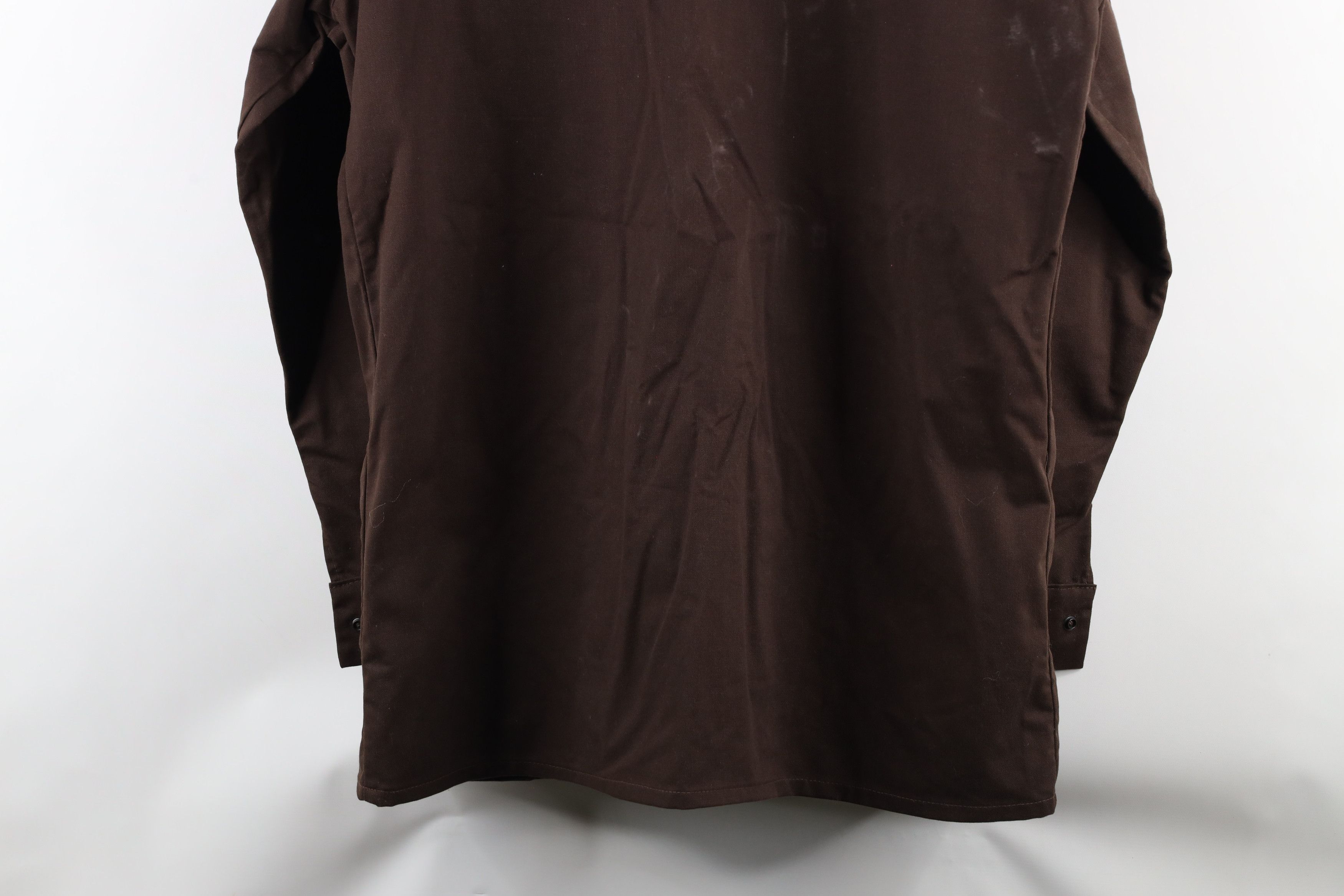 Vintage Vintage 90s Streetwear Work Button Shirt Brown USA Size US M / EU 48-50 / 2 - 12 Thumbnail
