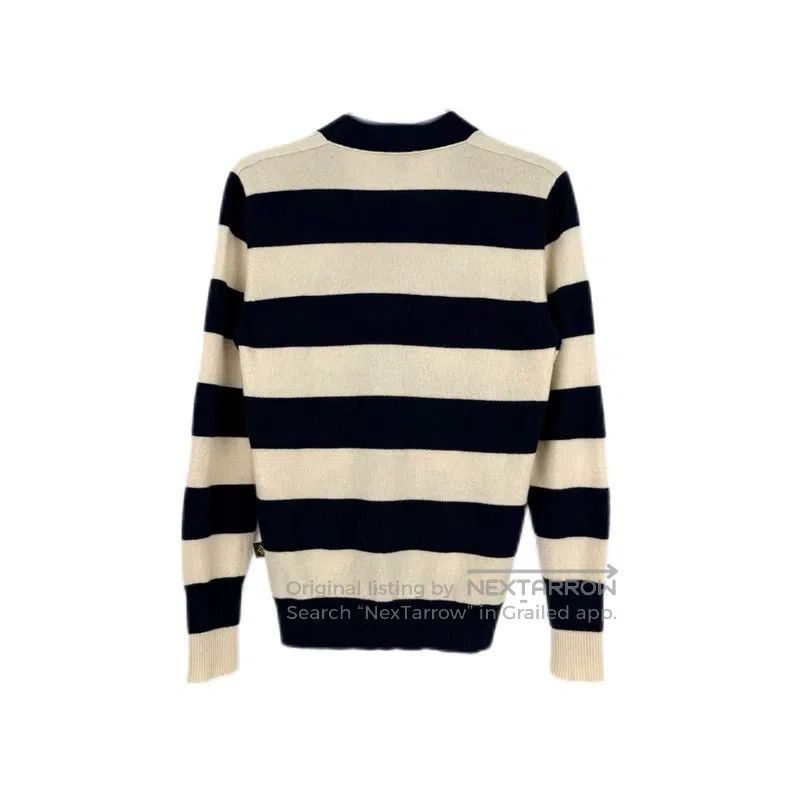 Louis Vuitton Louis Vuitton Dark blue and white wide striped cashmere ca Size US M / EU 48-50 / 2 - 2 Thumbnail