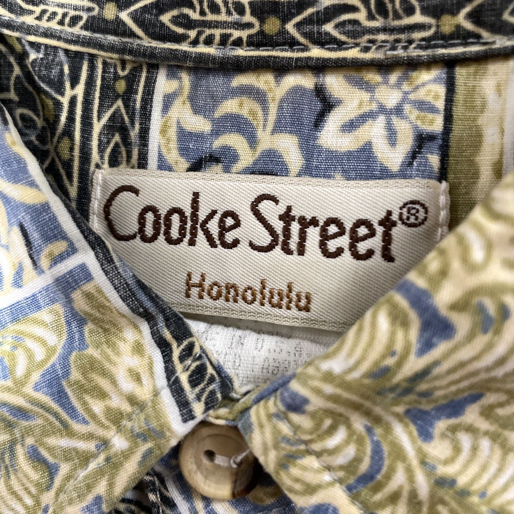 Vintage VINTAGE Cooke Street Honolulu Hawaiian Shirt Men XL Yellow Green Floral Madras Aloha Button-Up Short Sleeve 50 in Chest Size US XL / EU 56 / 4 - 5 Thumbnail