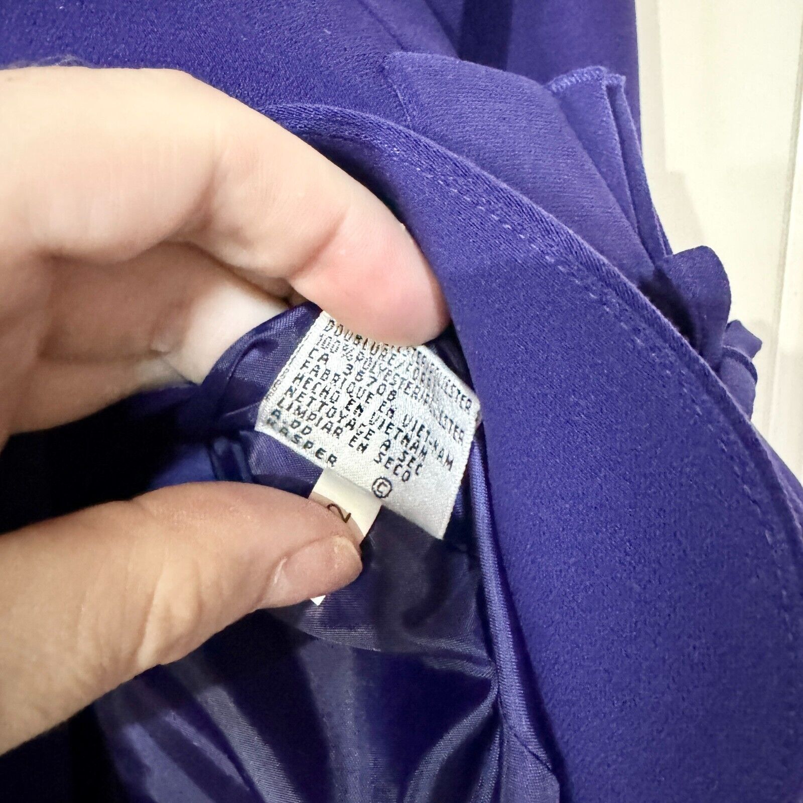 Vintage Vintage Le Suit Purple Flutter Pocket Polyester Blazer 10c Size L / US 10 / IT 46 - 4 Thumbnail