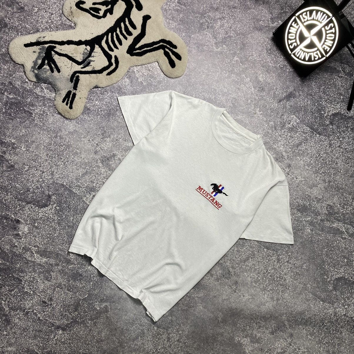 Vintage Vintage Mustang small logo nascar racing 90 singl stitch tee Size US XL / EU 56 / 4 - 1 Thumbnail