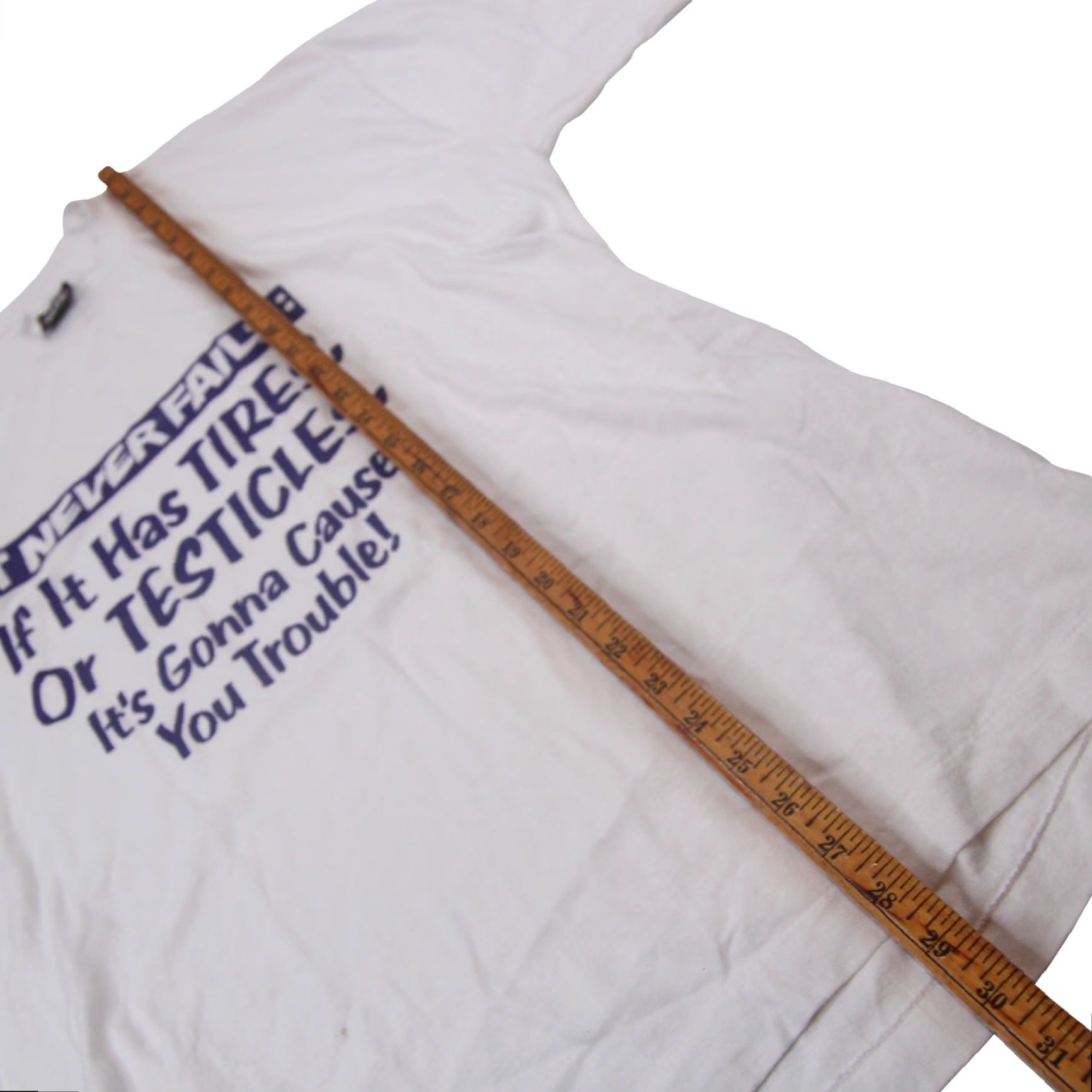 Vintage VINTAGE Slogan Mens XL Graphic T Shirt White Size US XL / EU 56 / 4 - 7 Thumbnail