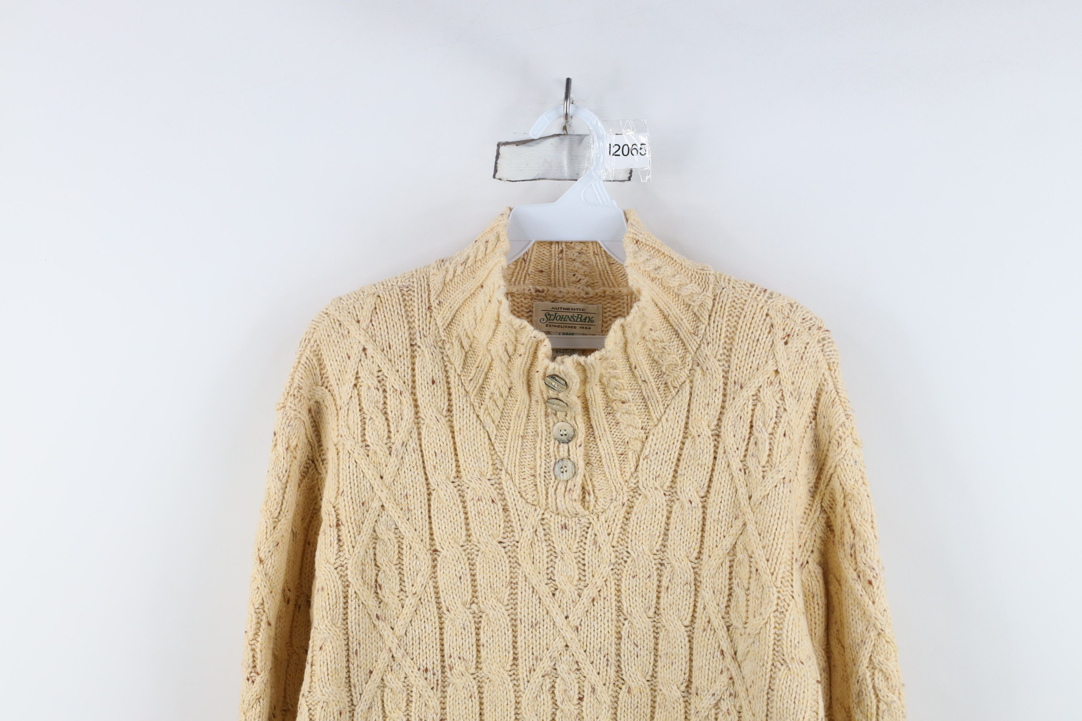 Vintage Vintage 90s Streetwear Chunky Fisherman Cable Knit Sweater Size L / US 10 / IT 46 - 2 Thumbnail