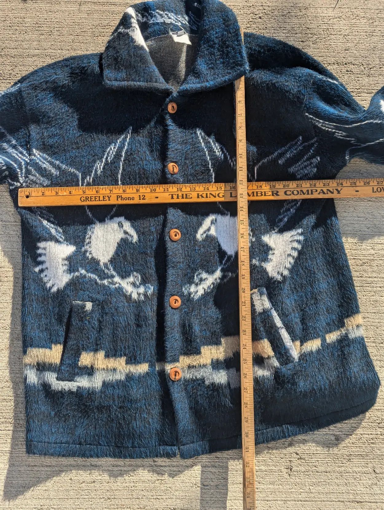 Vintage Vintage grunge shaggy eagle nature button up sweater Size US XL / EU 56 / 4 - 5 Thumbnail