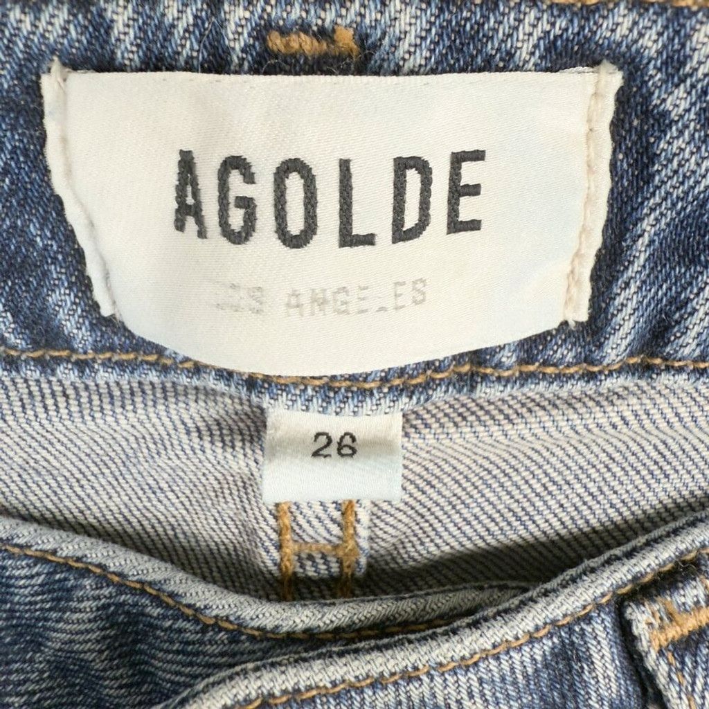 Agolde AGOLDE Devon Stovepipe Organic Denim Blue Wash Jeans Sz 26 Size 26" / US 2 / IT 38 - 5 Thumbnail