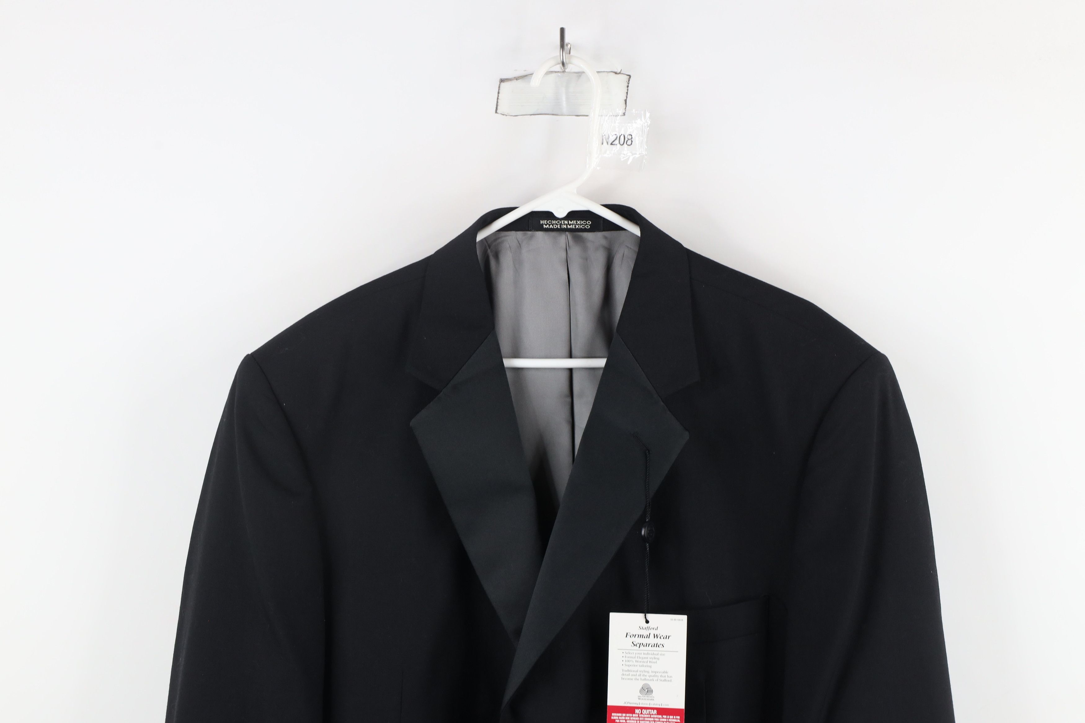 Vintage New Stafford Prom Wedding Tuxedo Suit Coat Jacket Black Size US L / EU 52-54 / 3 - 2 Thumbnail
