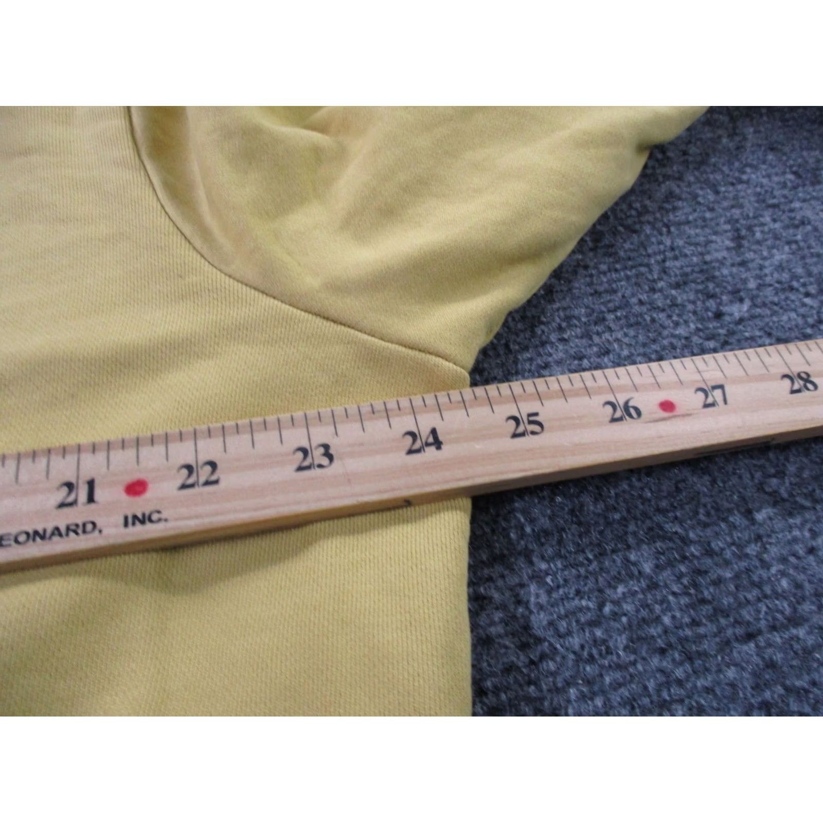 Allsaints All Saints Sweatshirt Womens M Yellow Cropped Pullover Logo Distressed Casual Size M / US 6-8 / IT 42-44 - 5 Thumbnail