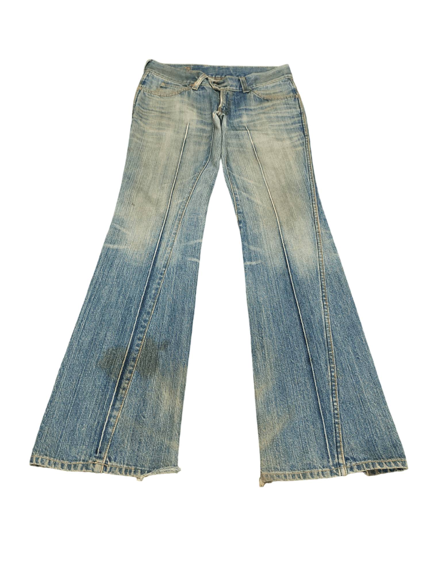 BUFFALO BOBS Flare Jeans Buffalo Spiral Cut Distress Rusty Boot Cut Size US 30 / EU 46 - 2 Thumbnail