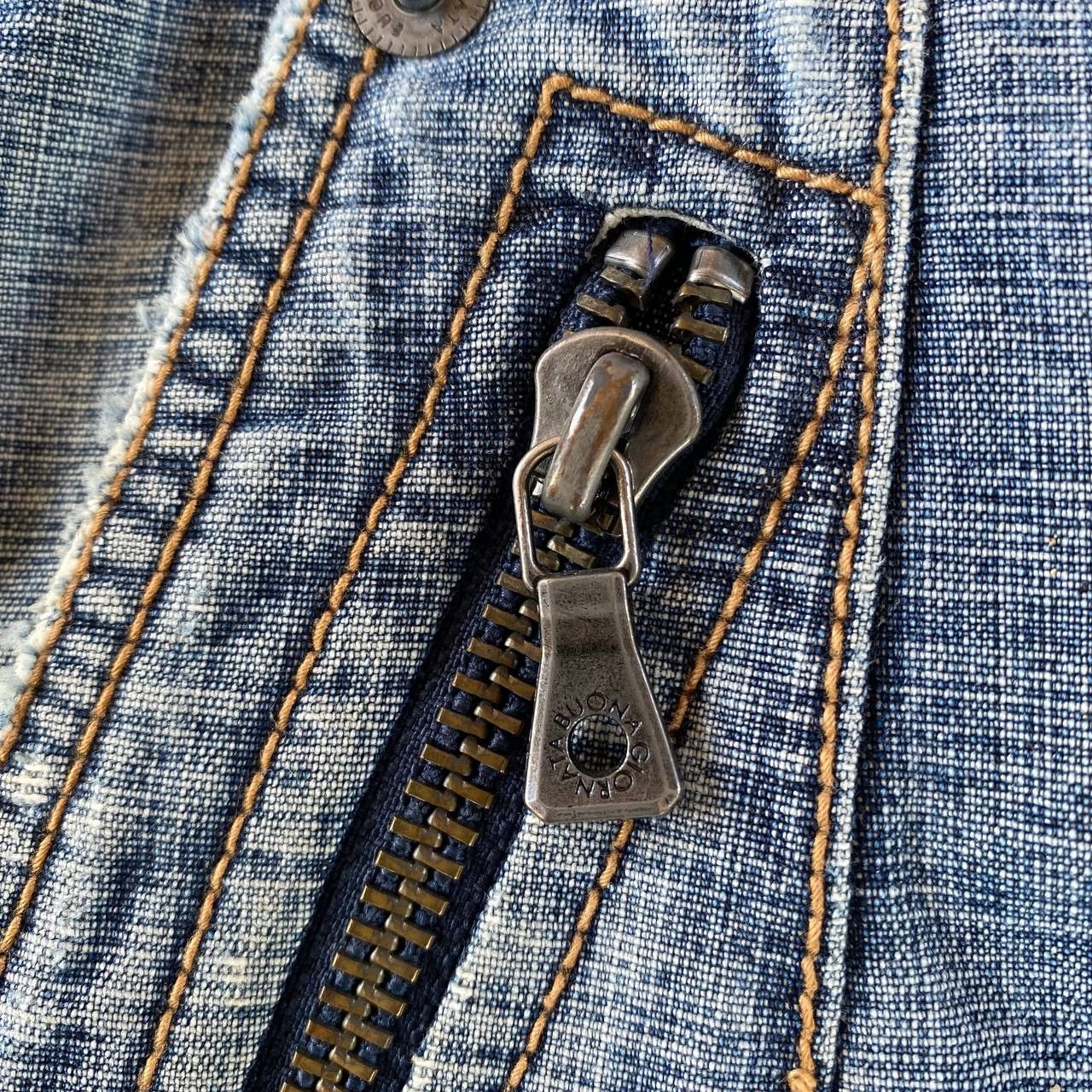 Japanese Brand JAPANESE BUONA GIORNATA DISTRESSED BIKER JEAN ZIPPER ANKLE Size US 30 / EU 46 - 11 Thumbnail
