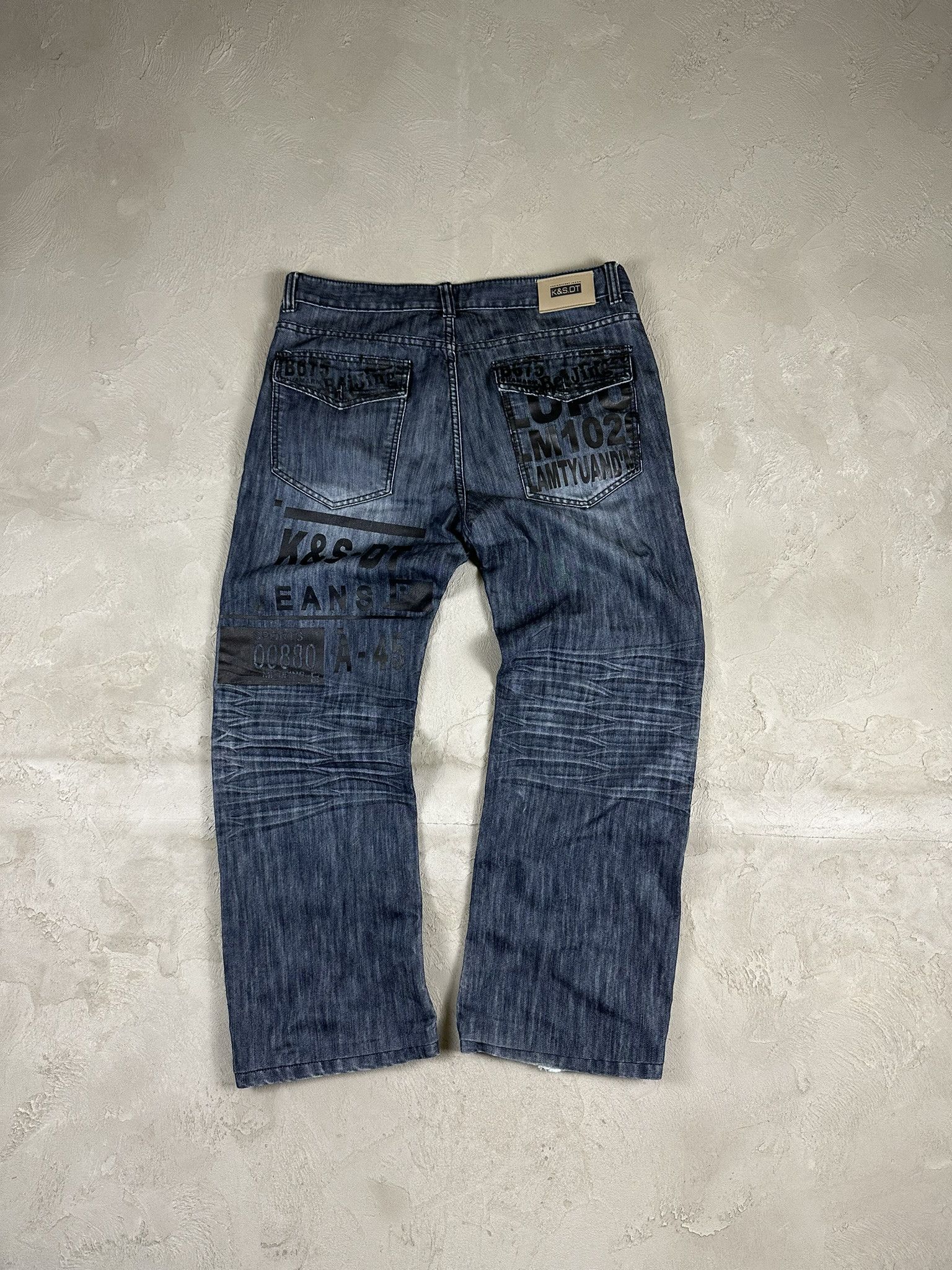 Vintage Vintage Y2k Fullprint Baggy Oversized Denim Jeans Pants 00s Size US 38 / EU 54 - 1 Thumbnail