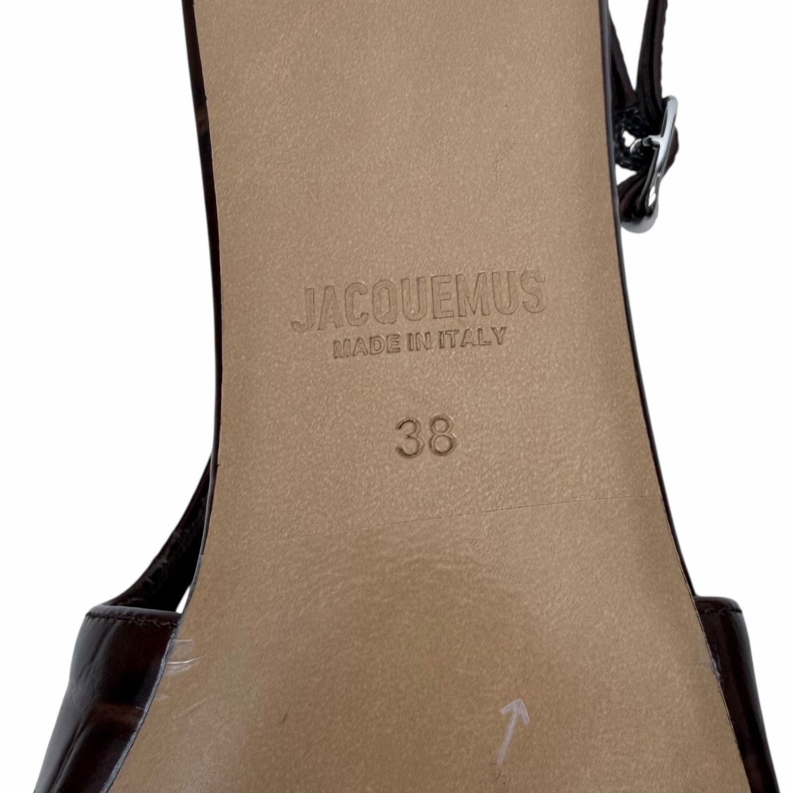 Jacquemus Jacquemus Les Duelo Slingback Pump Croc Emboss Brown 38 Size US 7.5 / IT 37.5 - 13 Thumbnail