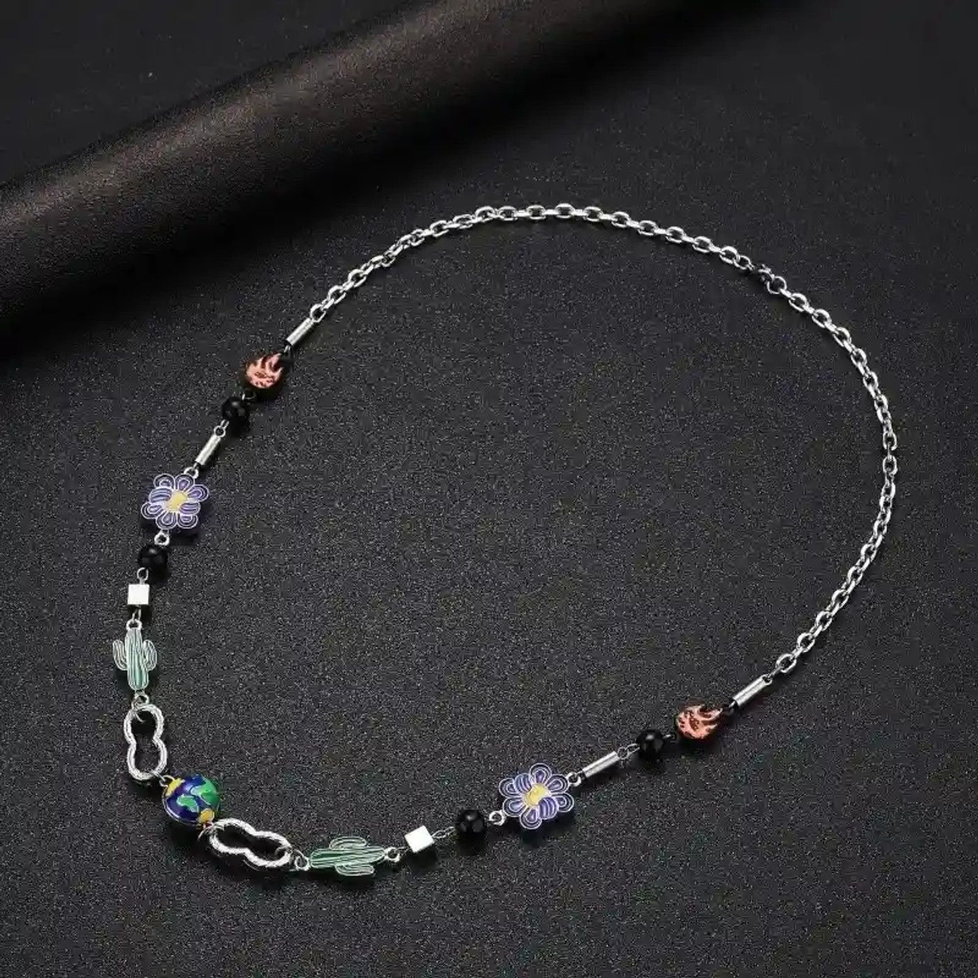 Jewelry Colorful World Art Classic Flame Necklace Size ONE SIZE - 1 Thumbnail