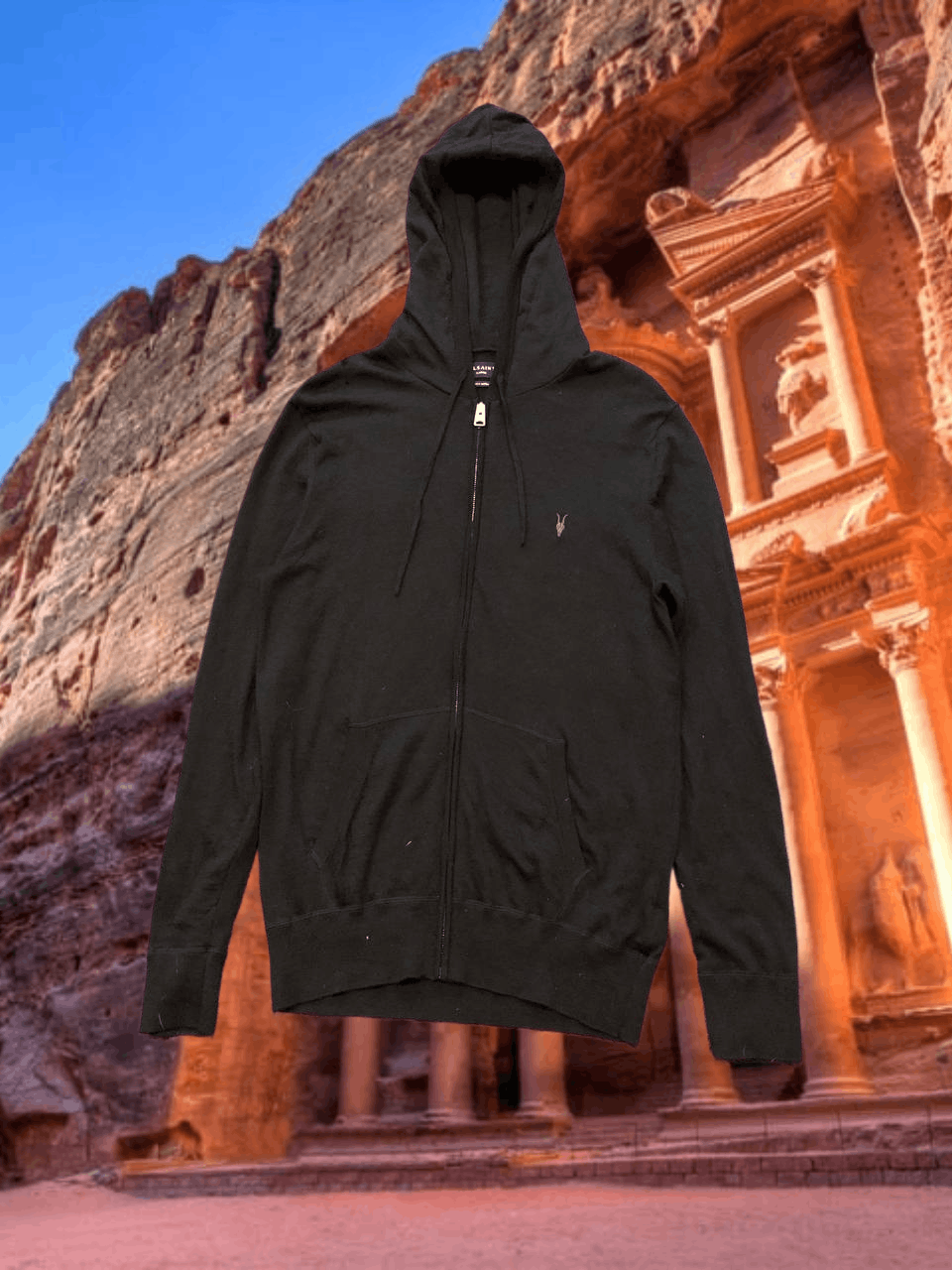 Allsaints Y2K hoodie zip black vintage Allsaints size L streetwear Size US L / EU 52-54 / 3 - 1 Thumbnail