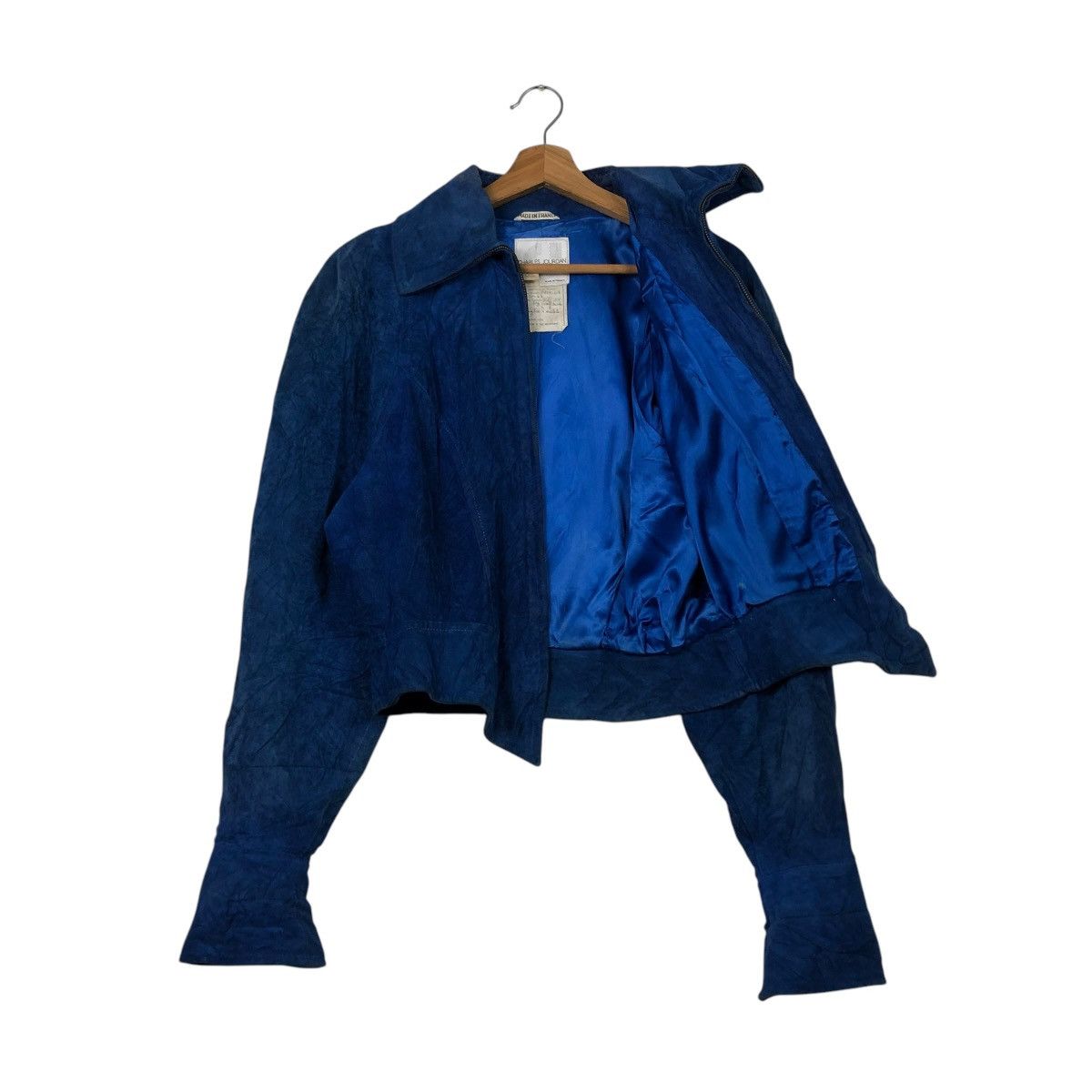 Charles Jourdan 🔥VINTAGE CROPPED SUEDE LEATHER JACKET CHARLES JOURDAN PARIS Size M / US 6-8 / IT 42-44 - 11 Thumbnail