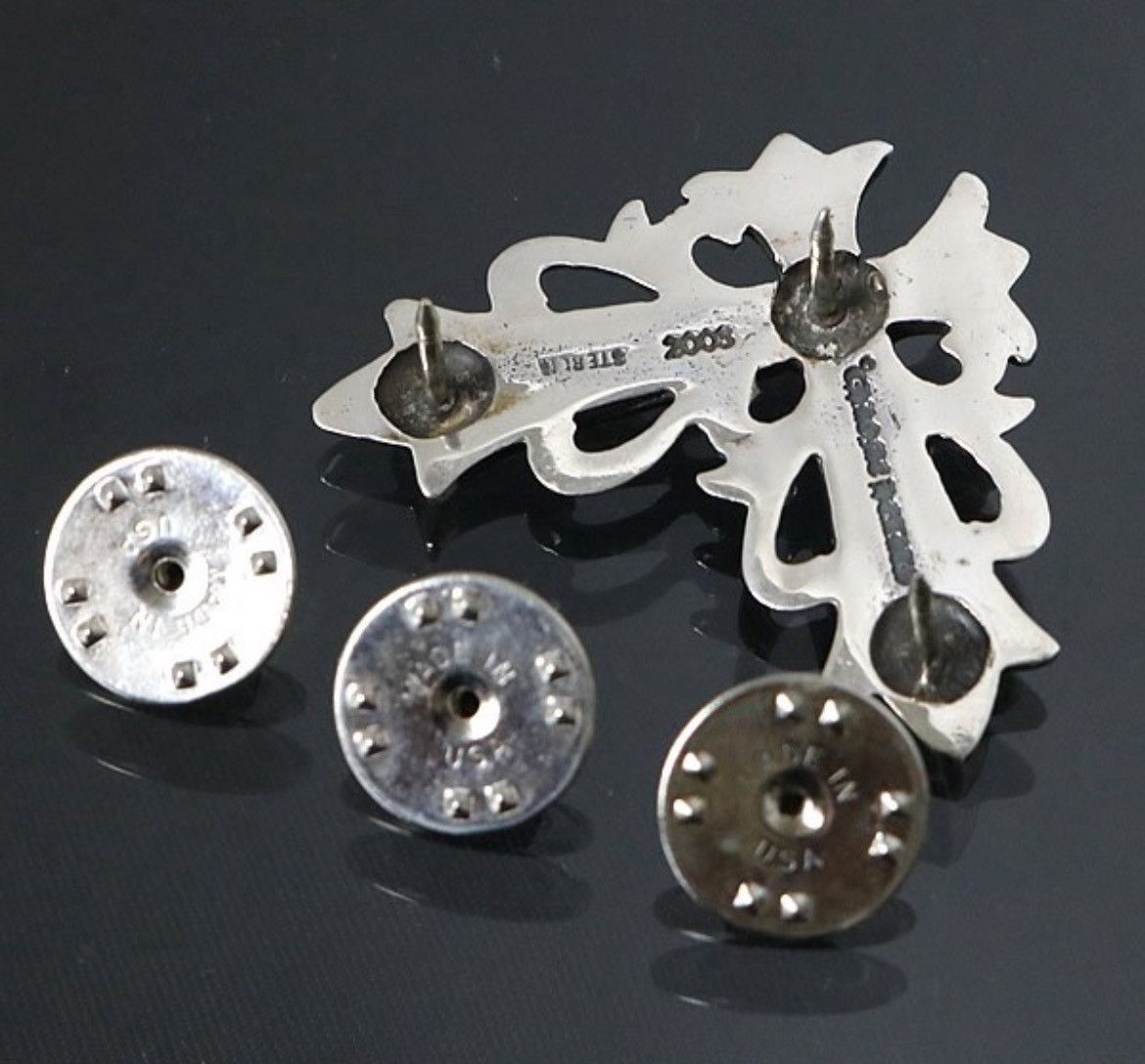 Chrome Hearts Chrome Hearts large floral cross Stick Pin | Grailed