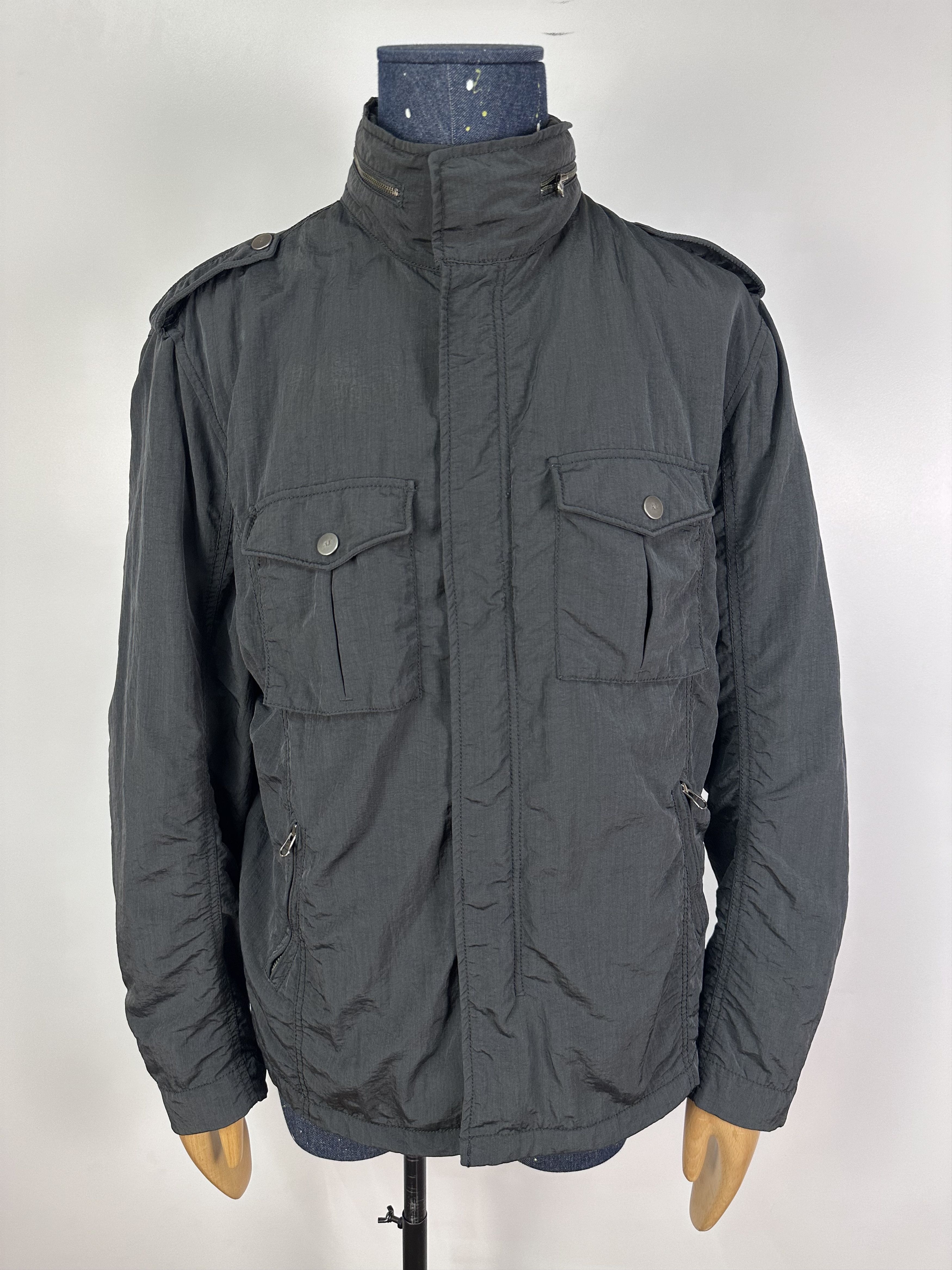 Giorgio Armani Armani Jeans Jacket Shimmer Multi Pocket Mens Biker Gray XL Size US XL / EU 56 / 4 - 2 Thumbnail