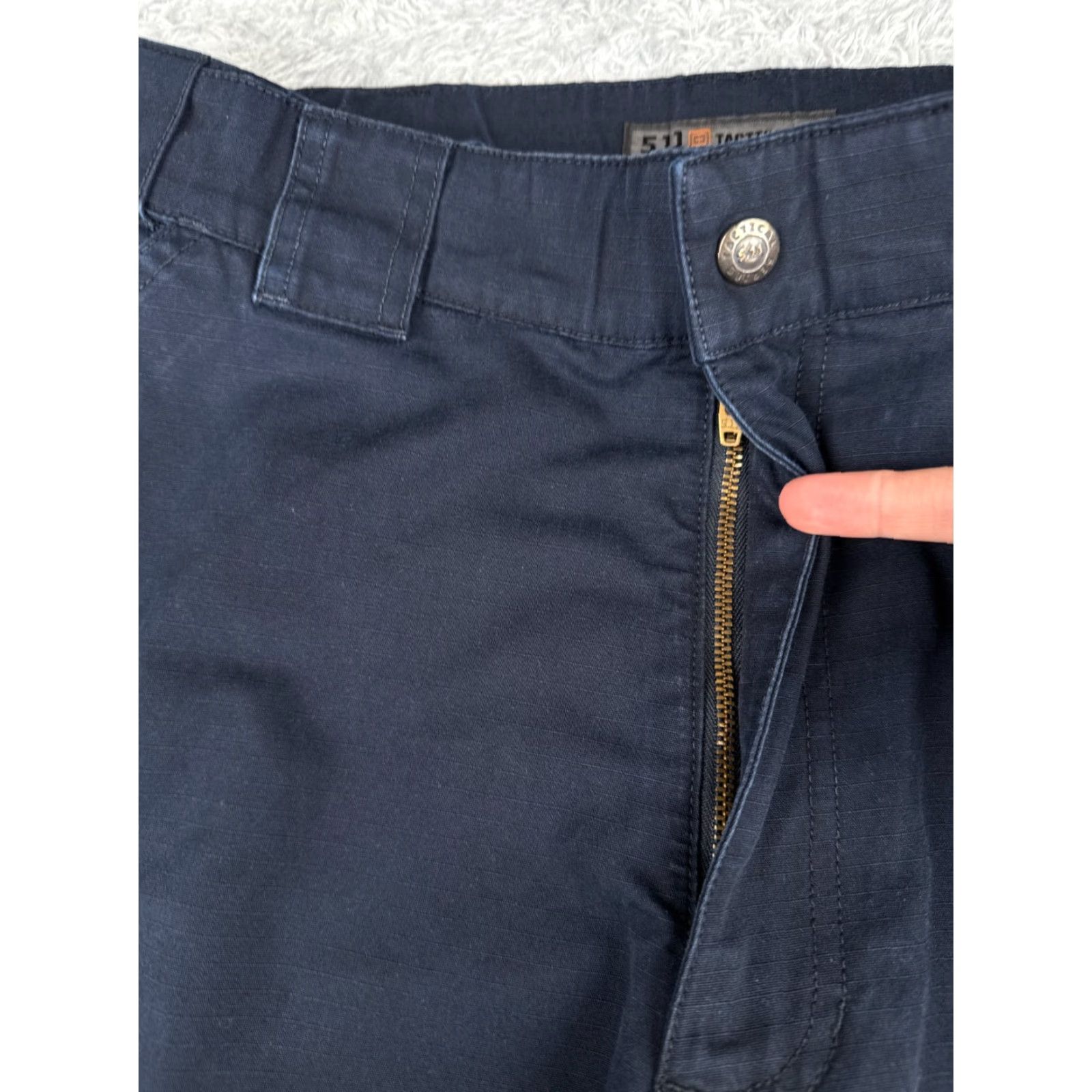Vintage 5.11 Tactical Pants Mens Large Blue Cargo Rip-Stop Fabric Double Knee Gusset 31" Size US 33 - 5 Thumbnail