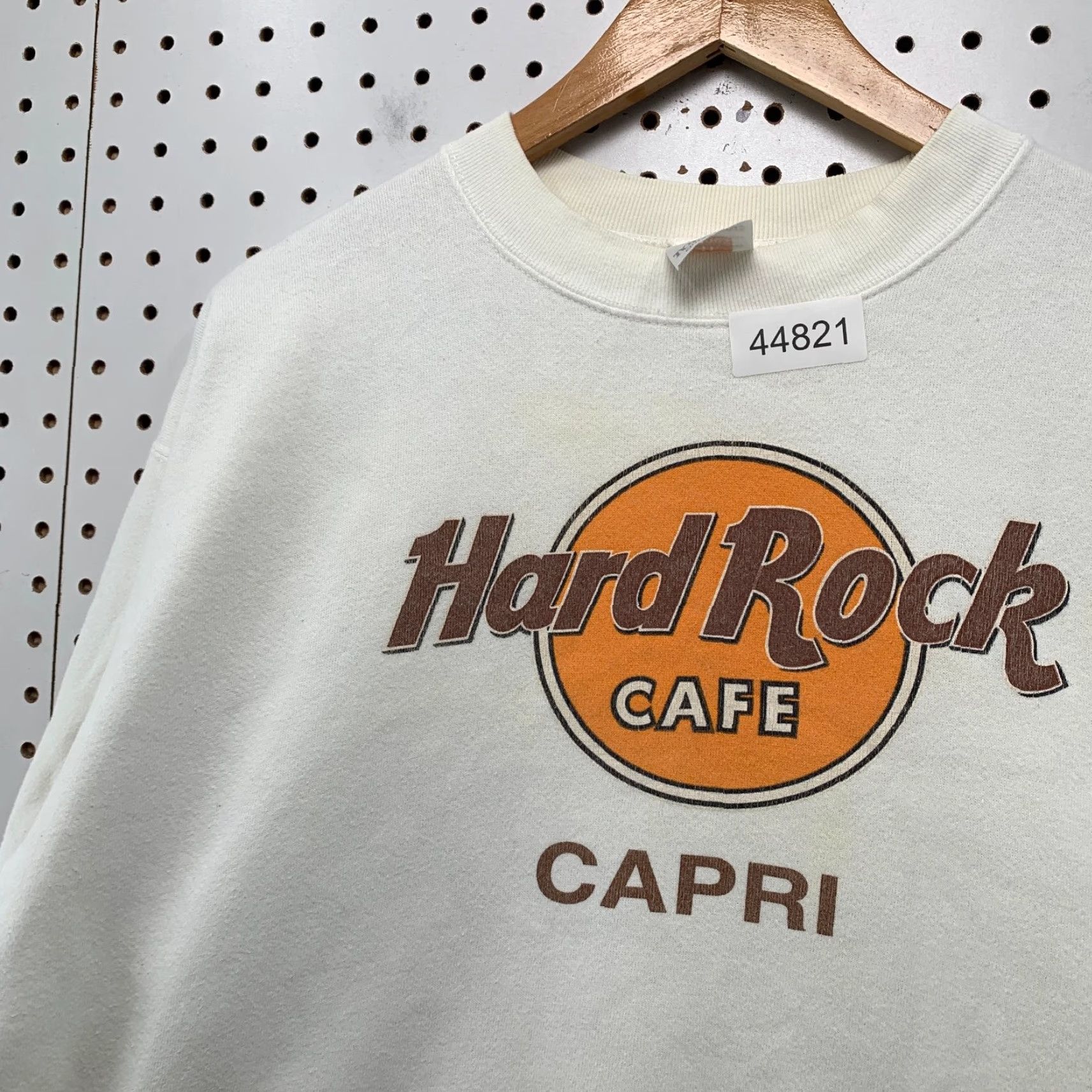 Hard Rock Cafe VINTAGE Hard Rock Cafe Capri Sweatshirt Mens XL White Fleece Crewneck Size US XL / EU 56 / 4 - 4 Thumbnail