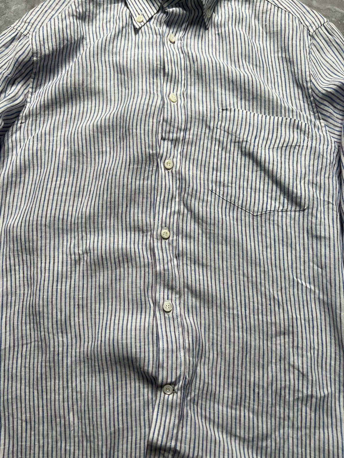 Brunello Cucinelli Brunello Cucinelli Striped Linen Shirt Size US XS / EU 42 / 0 - 4 Thumbnail