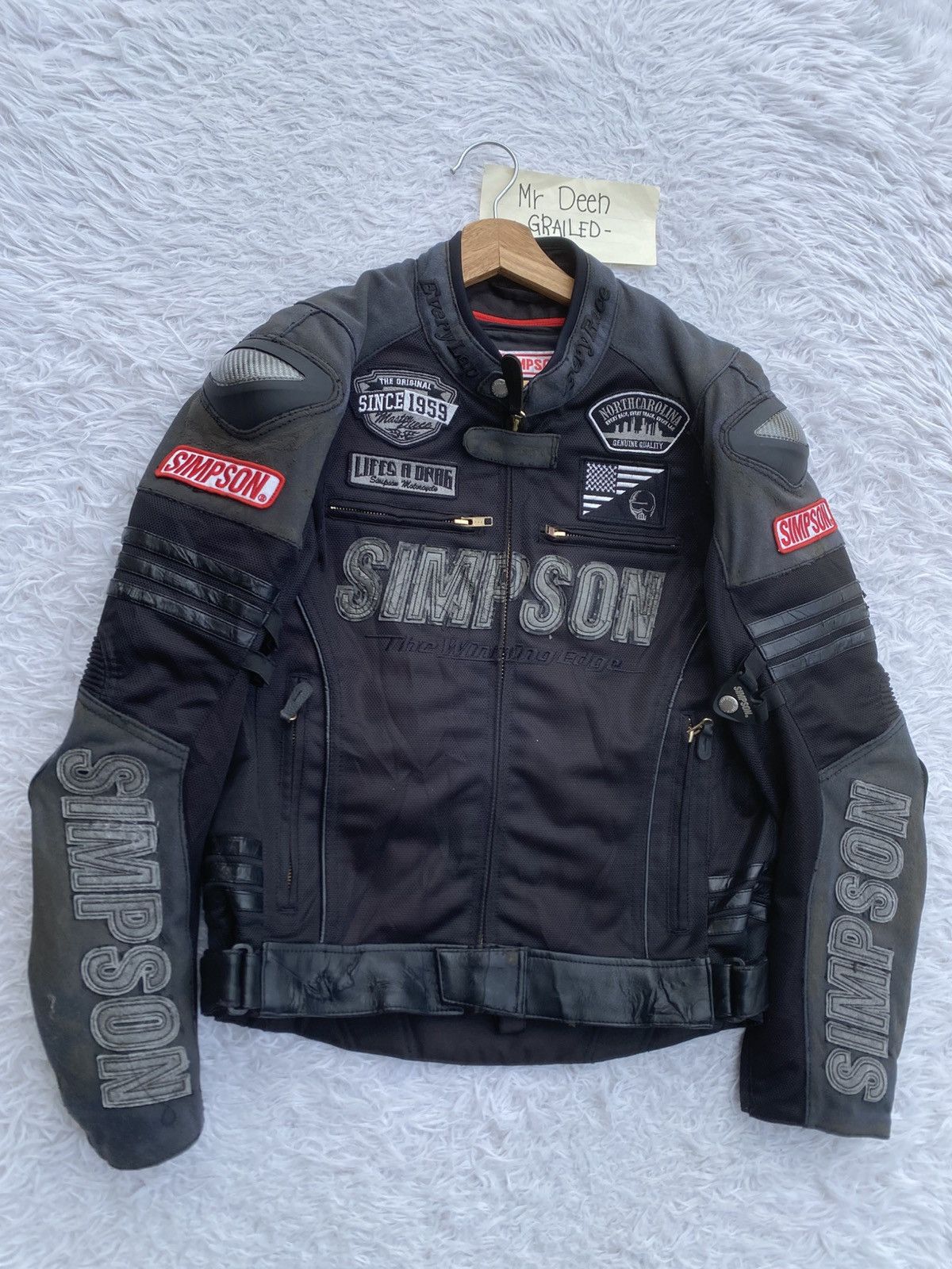 ICON Motorsports Rare Vintage Simpson Biker Racing Jacket Size US M / EU 48-50 / 2 - 4 Thumbnail