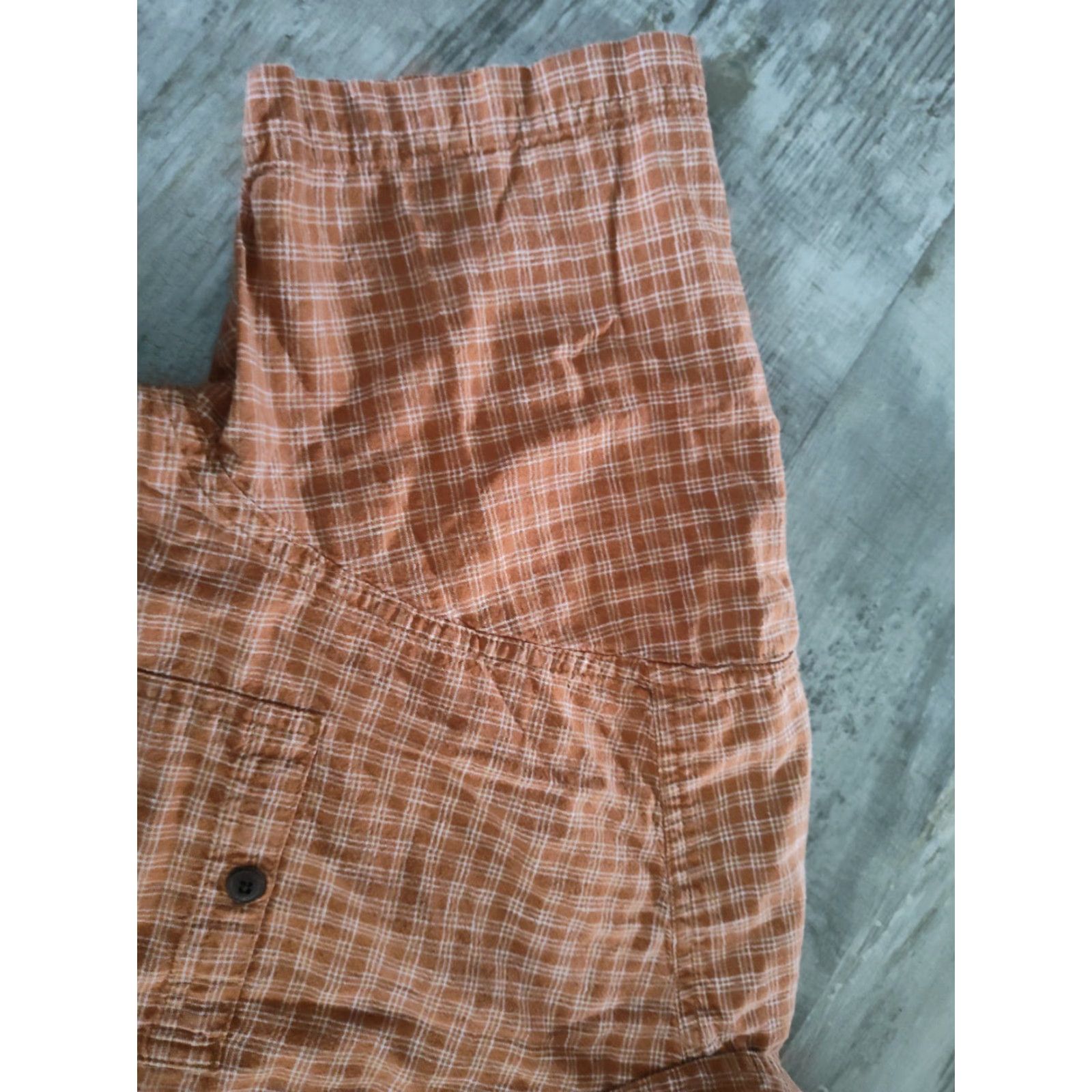 Patagonia Patagonia Shirt Mens L Orange Rust Back Step Plaid Short Sleeve Hemp Organic Button-Up Casual All Seasons Size US L / EU 52-54 / 3 - 6 Thumbnail