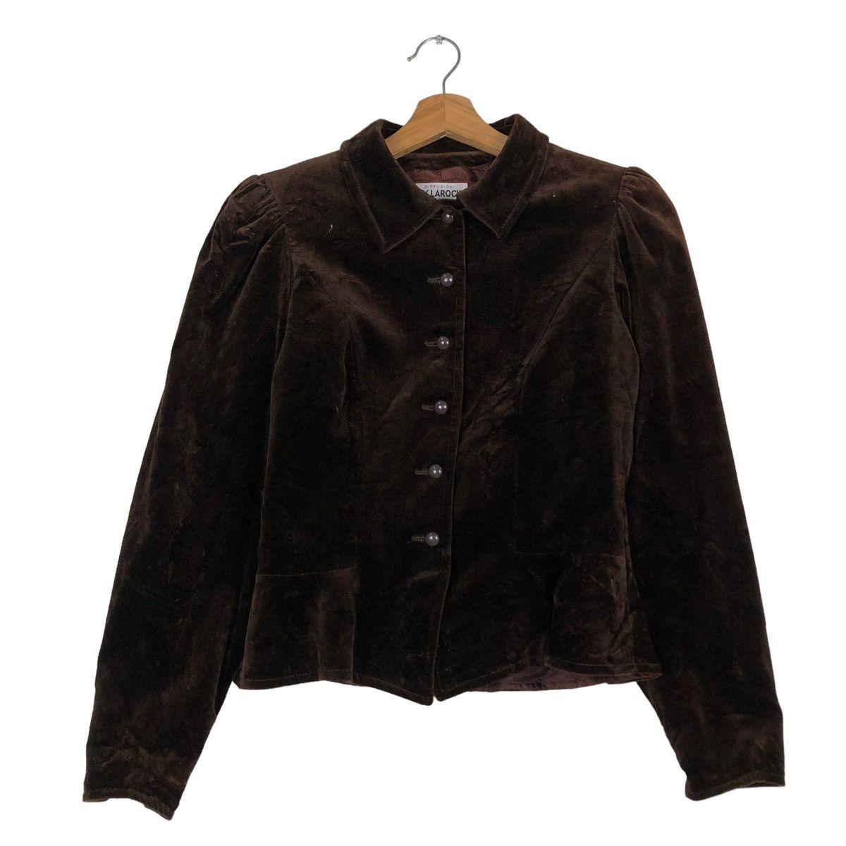 Vintage 🔥VINTAGE CROPPED VELVET JACKET DIFFUSION GUY LAROCHE PARIS Size XS / US 0-2 / IT 36-38 - 1 Thumbnail