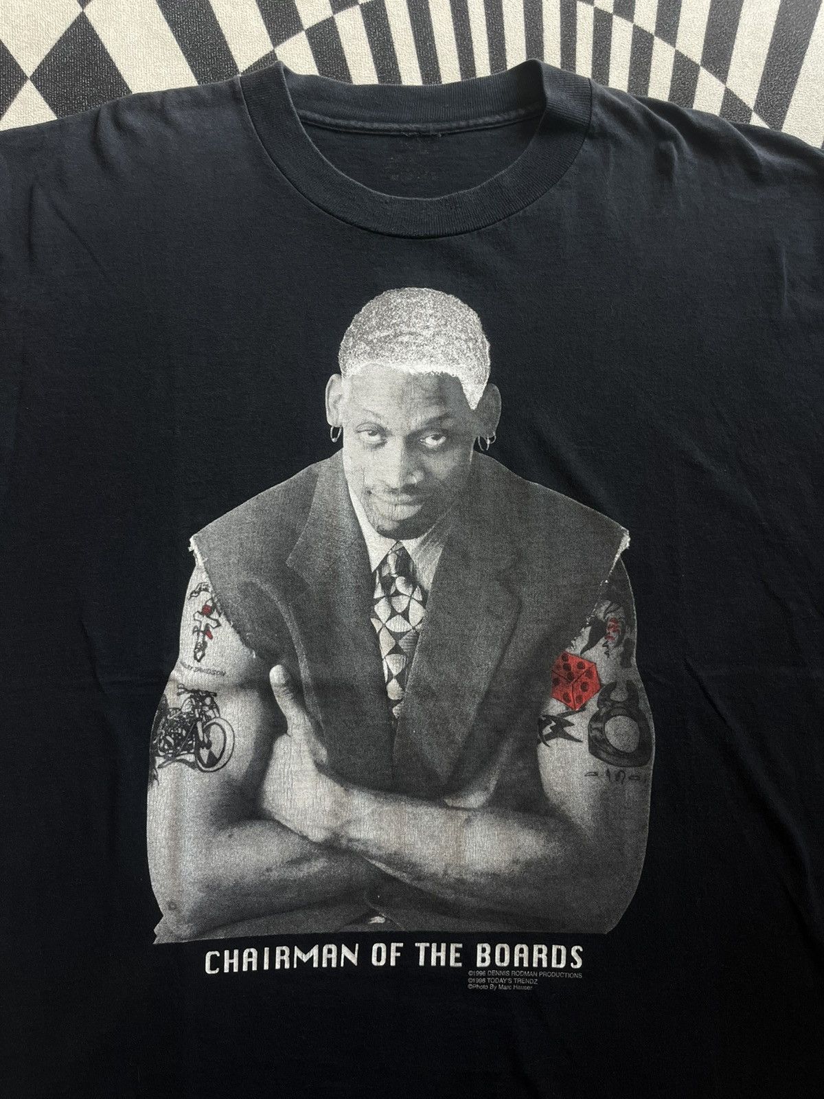 NBA Vintage Dennis Rodman CHAIRMAN OF THE BOARDS 1996’s Photo Size US XL / EU 56 / 4 - 5 Thumbnail
