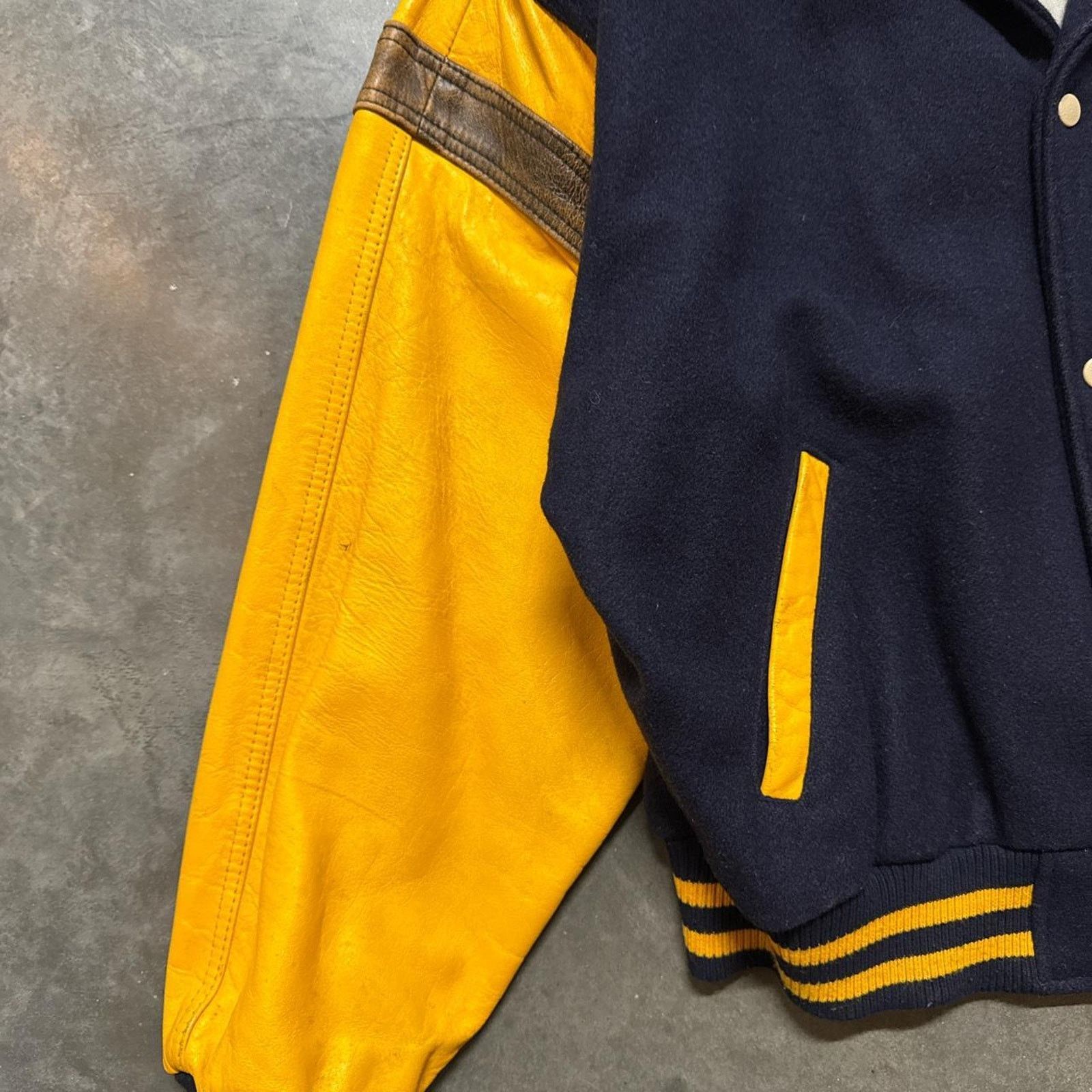 Vintage Vintage 90s Notre Dame Cooper Leather Varsity Jacket Size US XL / EU 56 / 4 - 7 Thumbnail