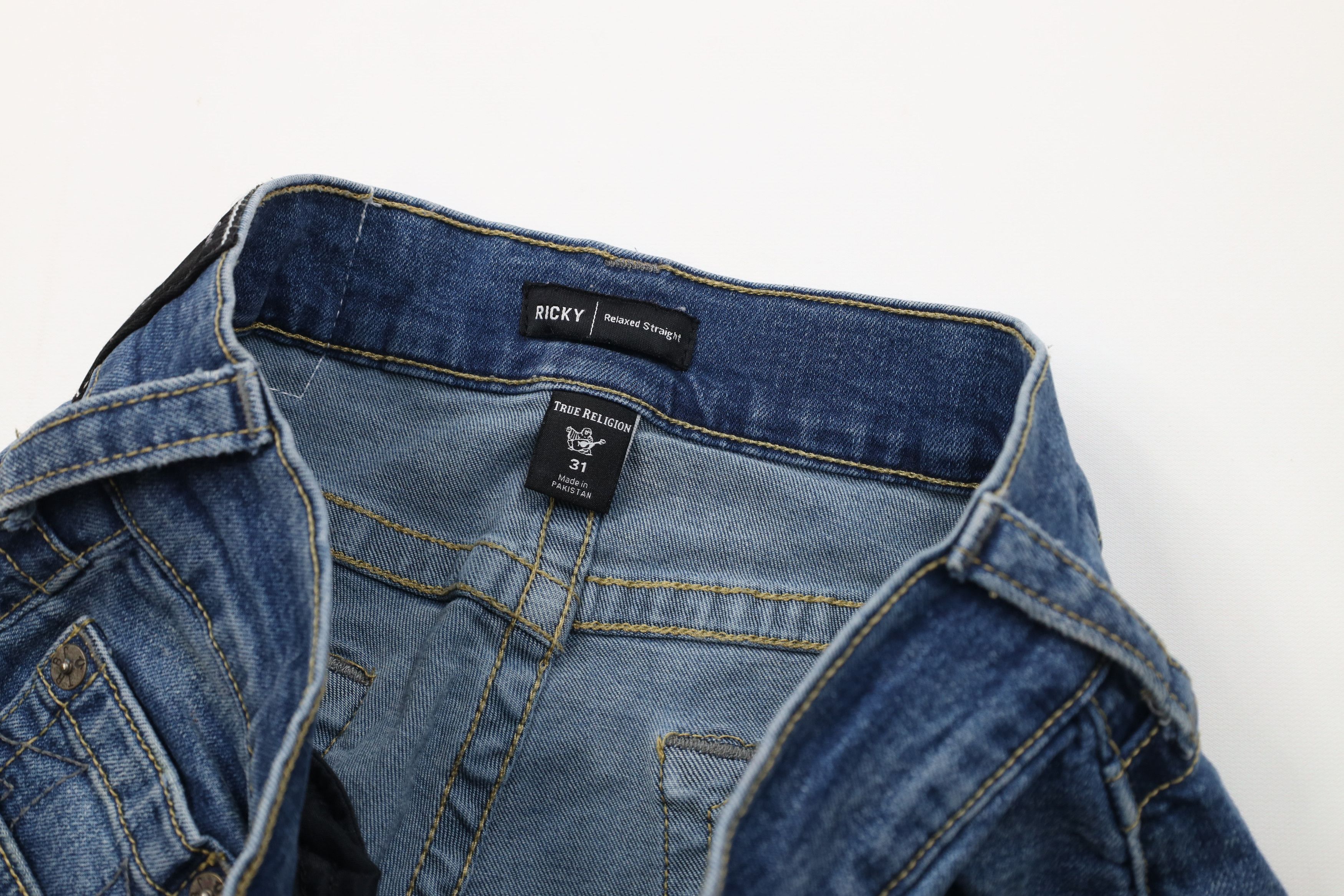 True Religion True Religion Stretch Ricky Relaxed Fit Denim Jeans Blue Size US 31 - 10 Thumbnail