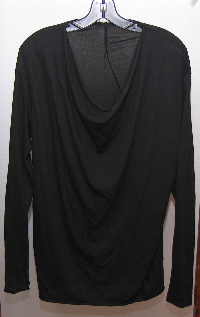 image of Silent By Damir Doma New NWT Thilius Cowl Neck Long Sleeve in Black, Men's (Size XS)