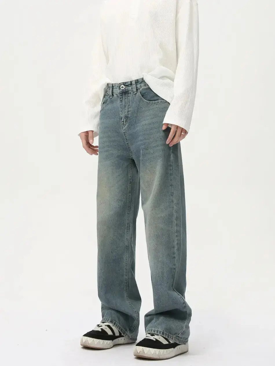 Japanese Brand Retro high street straight leg wide leg jeans Size US 32 / EU 48 - 1 Thumbnail