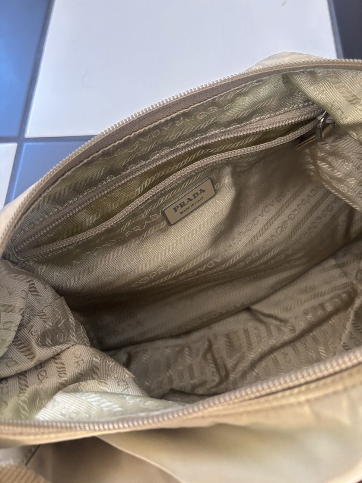 Prada PRADA beige nylon shoulder bag Size ONE SIZE - 7 Thumbnail