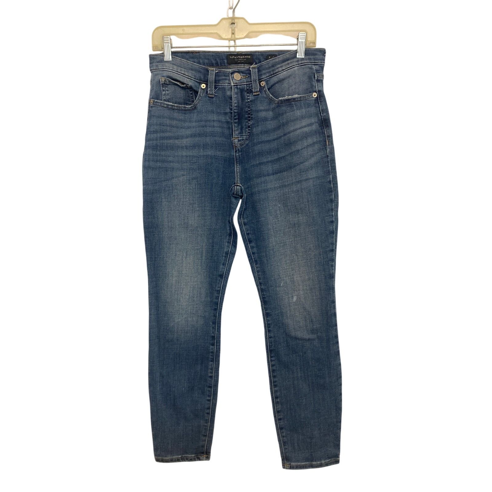 Lucky Brand Lucky Brand Ava Blue Denim Mid Rise Skinny Ankle Jeans Size 30" / US 8 / IT 44 - 1 Thumbnail