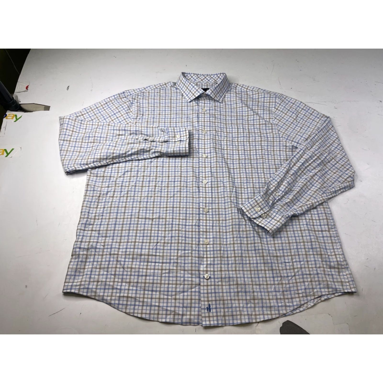 johnnie-O johnnie-O Mens Button-Up Shirt Biles Plaid Maliblu Blue 2XL Regular Men Shirt Size US XXL / EU 58 / 5 - 2 Thumbnail