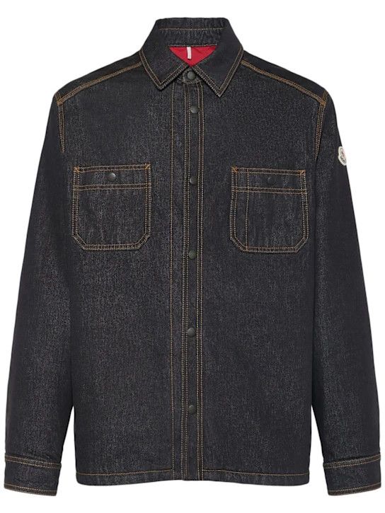 Moncler o1lsvrm0425 Cotton Denim Shirt in Denim Size US L / EU 52-54 / 3 - 1 Thumbnail